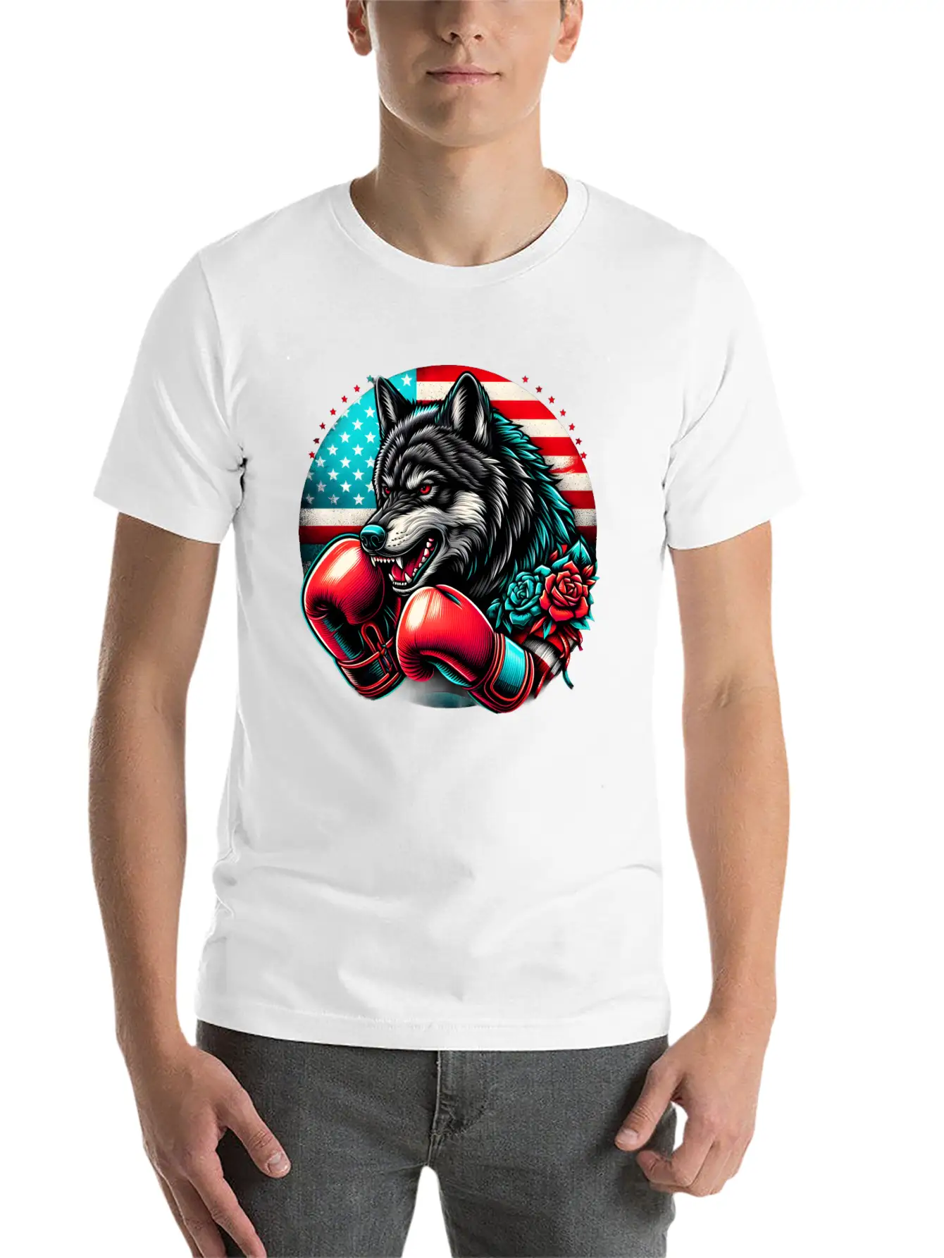 American Wolf Boxing Classic Fit Graphic Tee For Daily Comfort – Unisex Cotton Shirt