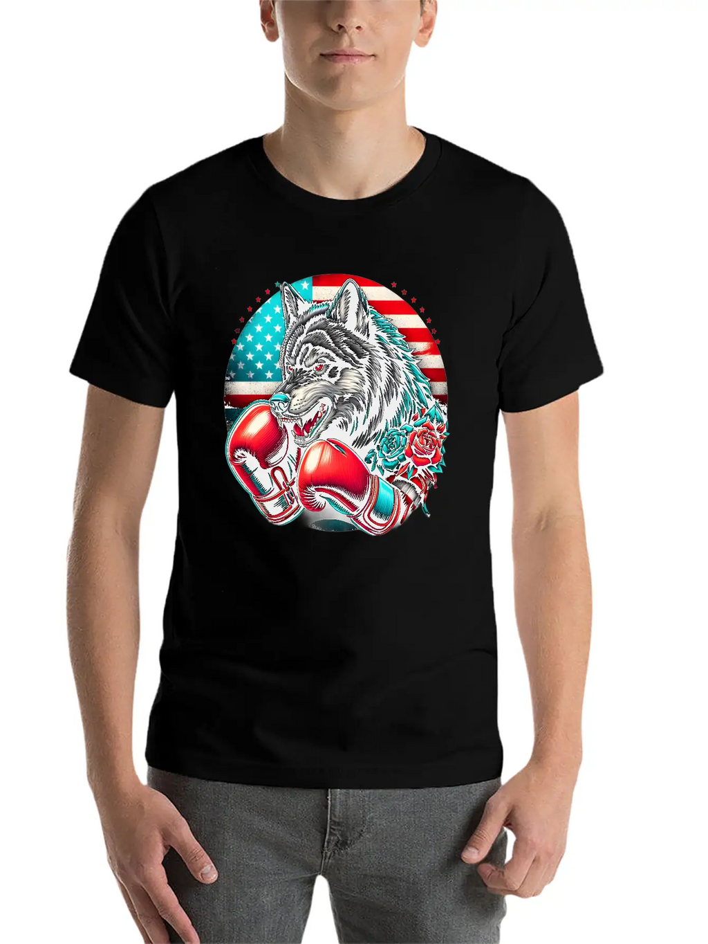 American Wolf Boxing Classic Fit Graphic Tee For Daily Comfort – Unisex Cotton Shirt
