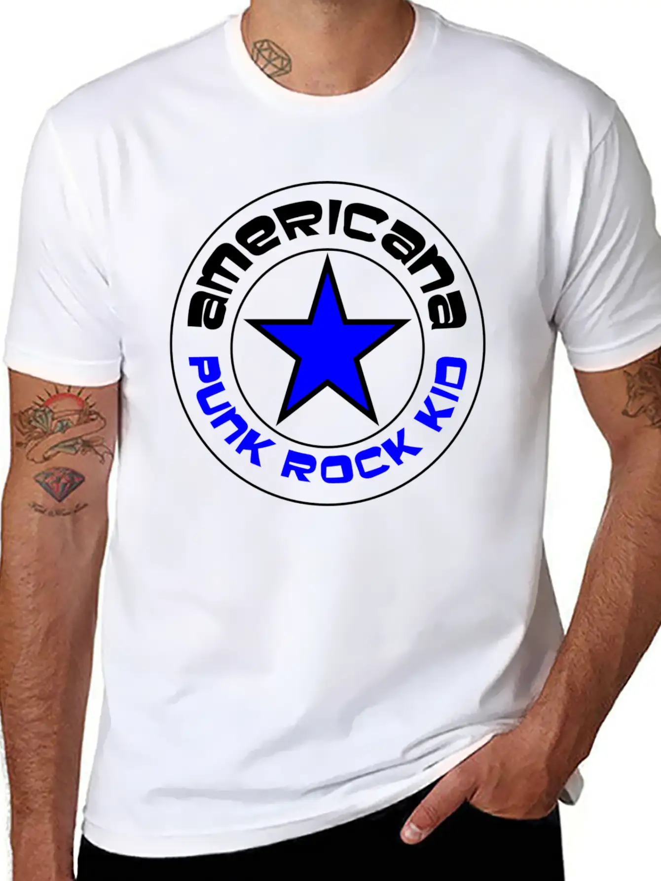 Americana Punk Rock Kid Classic Fit Graphic Tee For Daily Comfort – Unisex Cotton Shirt