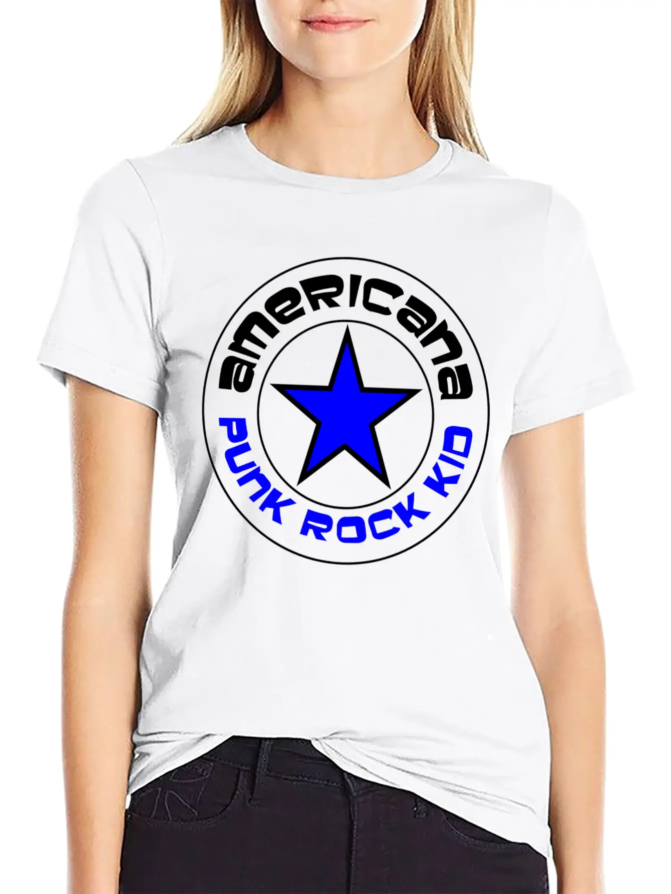 Americana Punk Rock Kid Classic Fit Graphic Tee For Daily Comfort – Unisex Cotton Shirt
