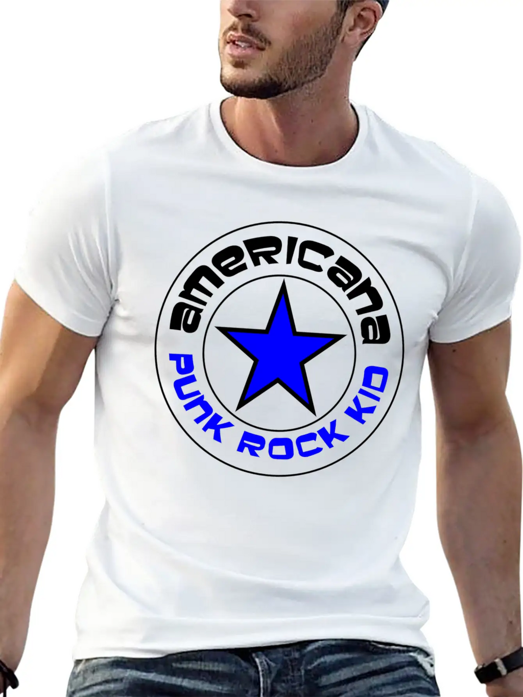 Americana Punk Rock Kid Classic Fit Graphic Tee For Daily Comfort – Unisex Cotton Shirt