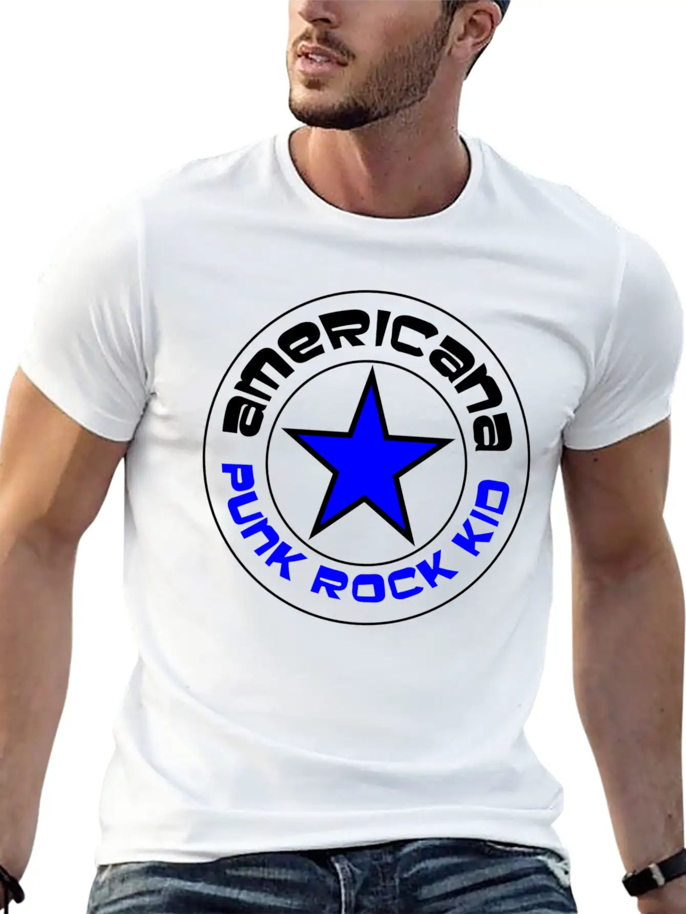 Americana Punk Rock Kid Classic Fit Graphic Tee For Daily Comfort – Unisex Cotton Shirt