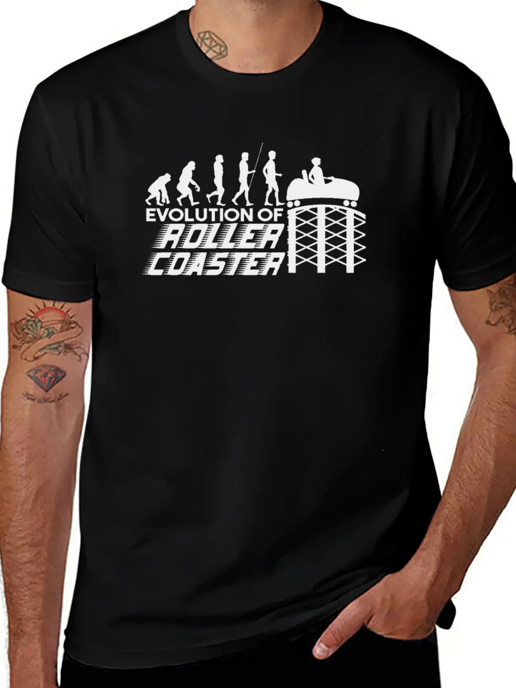 Amusement Park Roller Coaster Looping Track Classic Cotton Tee – Unisex Comfort For Any Season