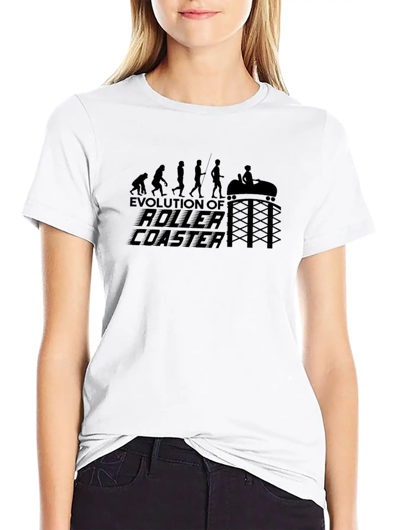 Amusement Park Roller Coaster Looping Track Classic Cotton Tee – Unisex Comfort For Any Season