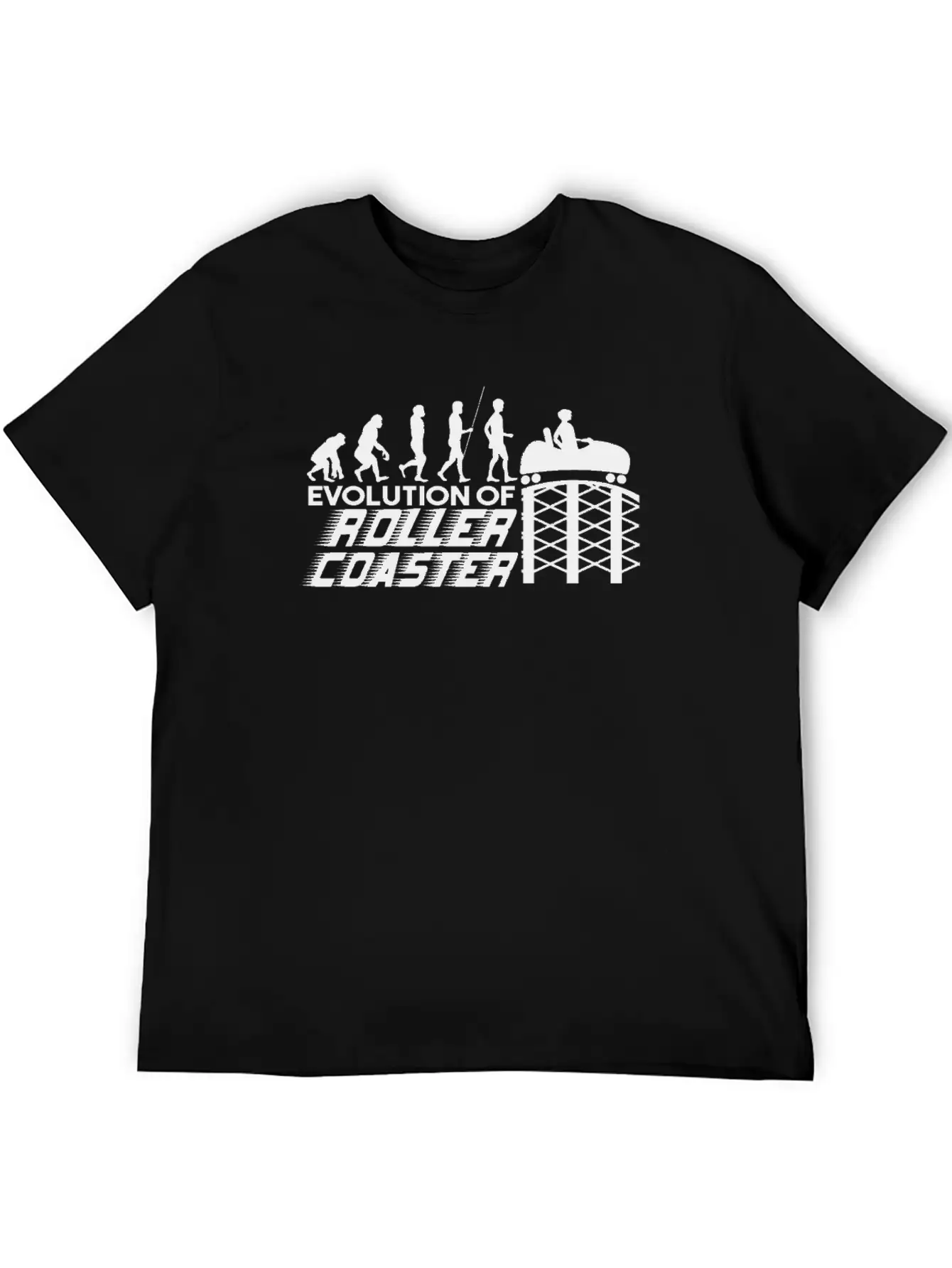 Amusement Park Roller Coaster Looping Track Classic Cotton Tee – Unisex Comfort For Any Season