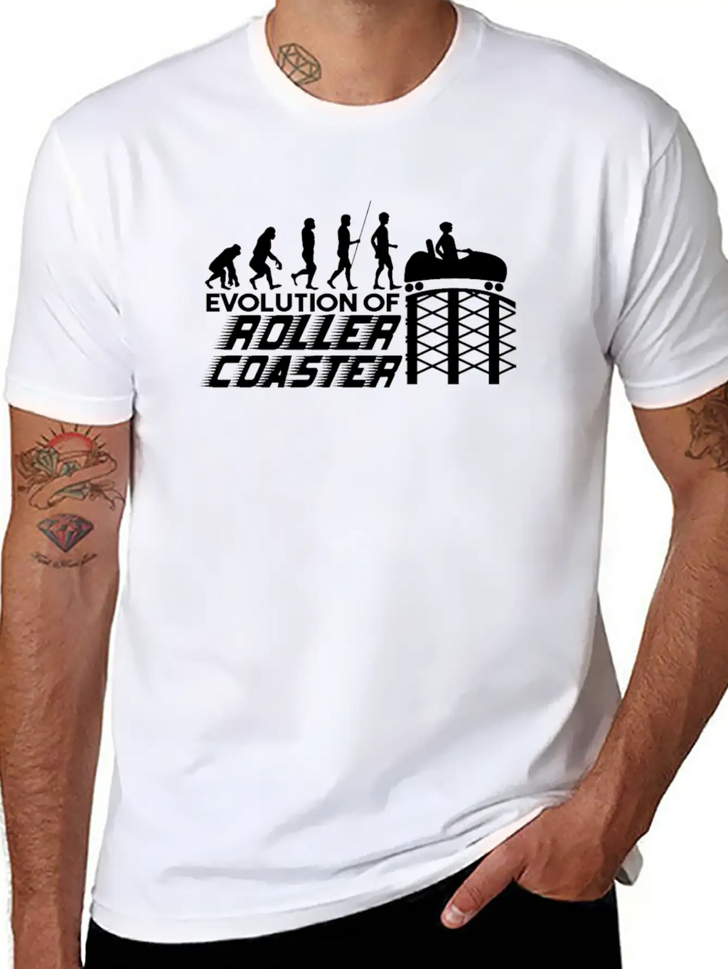 Amusement Park Roller Coaster Looping Track Classic Cotton Tee – Unisex Comfort For Any Season