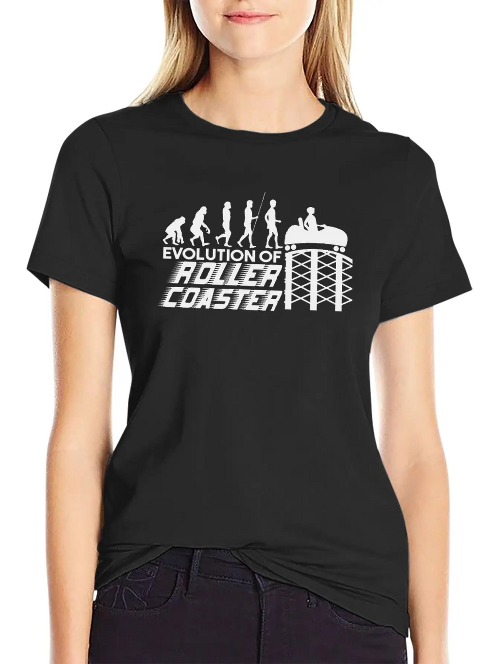 Amusement Park Roller Coaster Looping Track Classic Cotton Tee – Unisex Comfort For Any Season