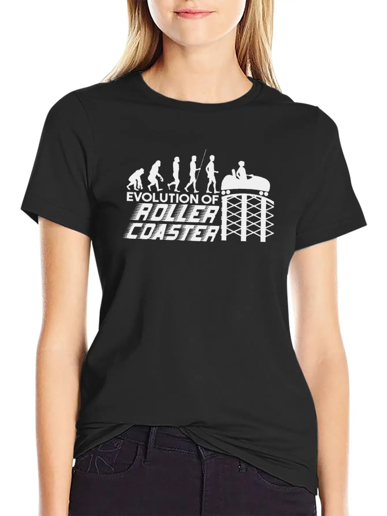 Amusement Park Roller Coaster Looping Track Classic Cotton Tee – Unisex Comfort For Any Season