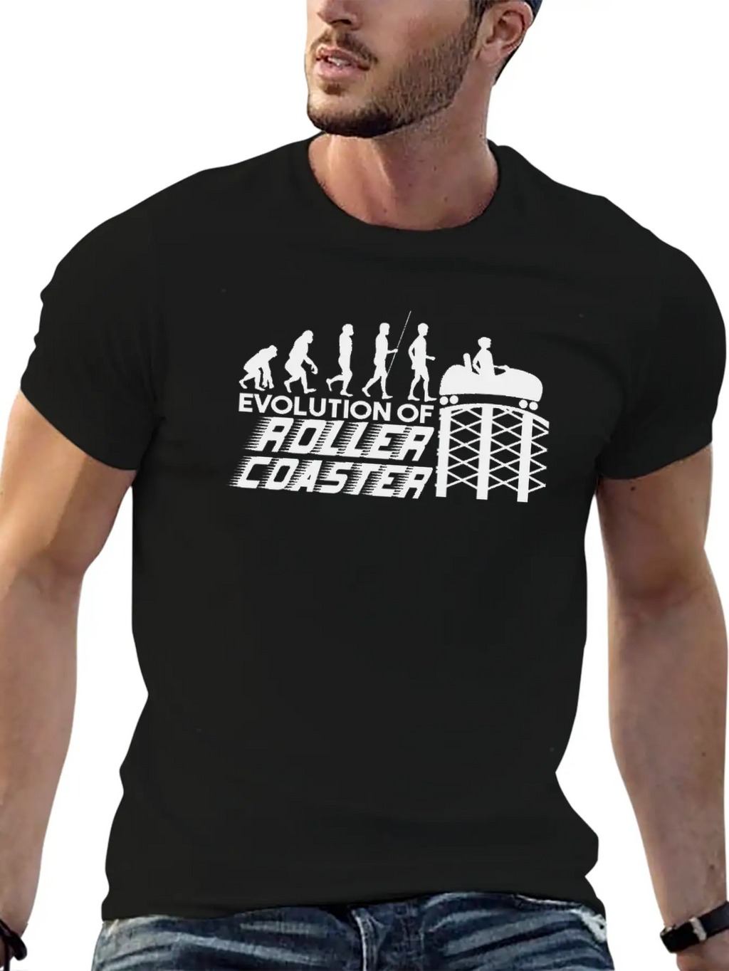 Amusement Park Roller Coaster Looping Track Classic Cotton Tee – Unisex Comfort For Any Season
