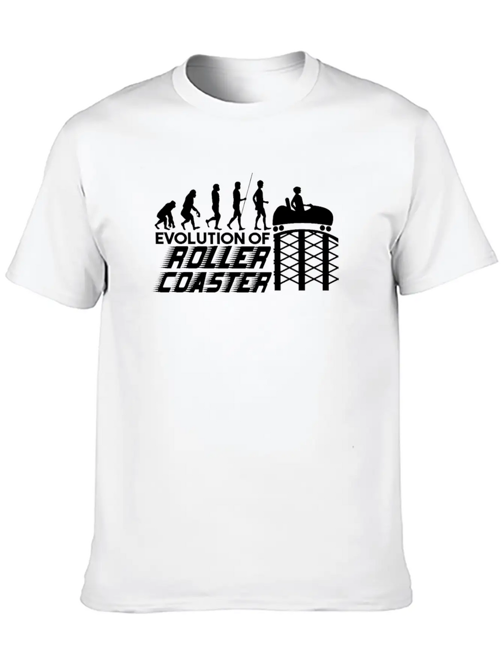 Amusement Park Roller Coaster Looping Track Classic Cotton Tee – Unisex Comfort For Any Season