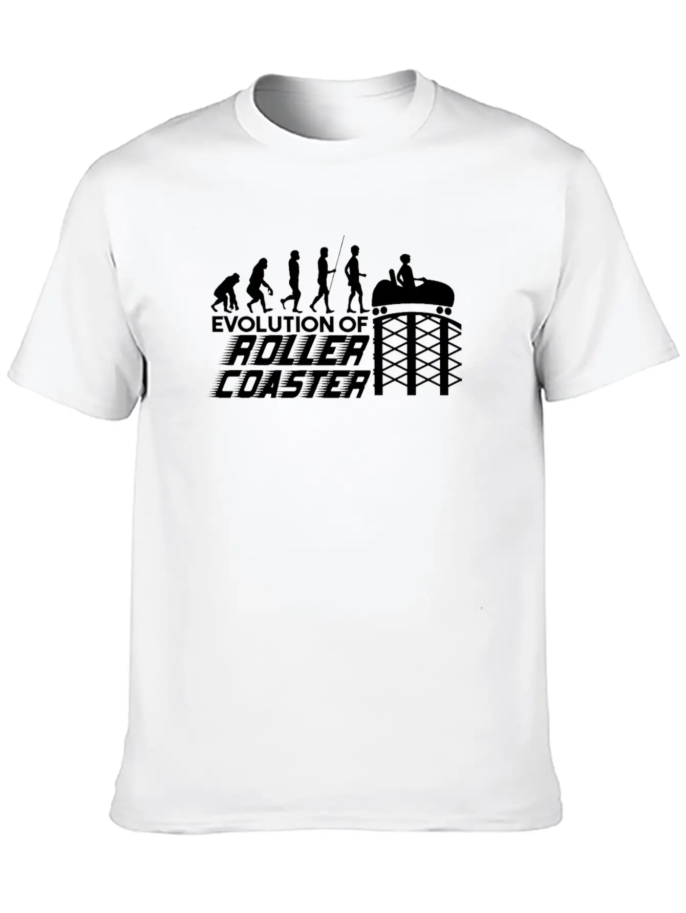 Amusement Park Roller Coaster Looping Track Classic Cotton Tee – Unisex Comfort For Any Season