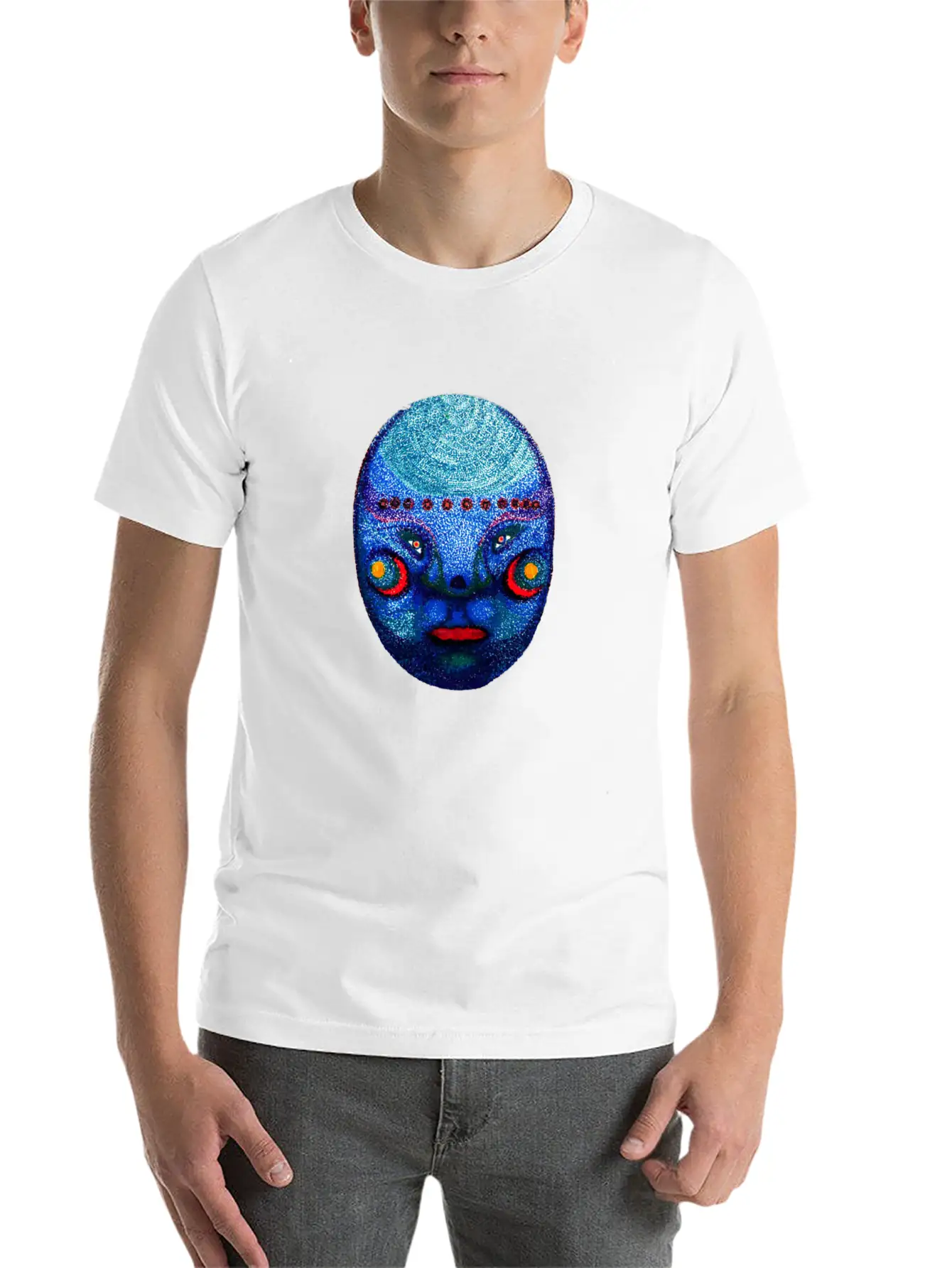 An Alien Head Classic Crew Neck Graphic Tee – Everyday Minimal Look