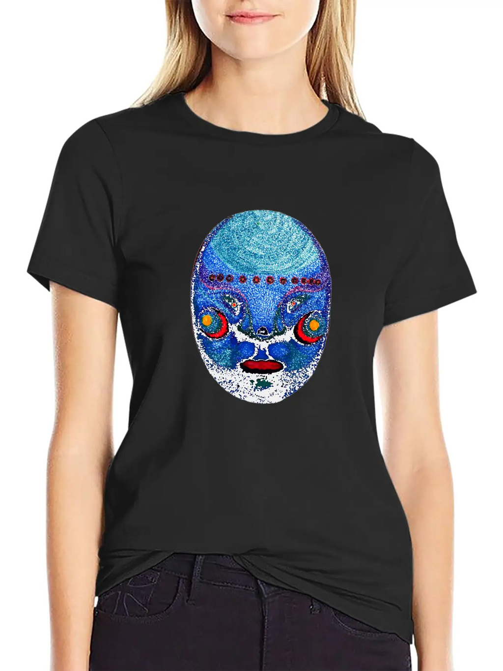 An Alien Head Classic Crew Neck Graphic Tee – Everyday Minimal Look