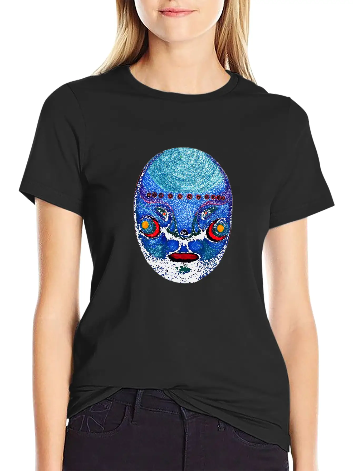 An Alien Head Classic Crew Neck Graphic Tee – Everyday Minimal Look