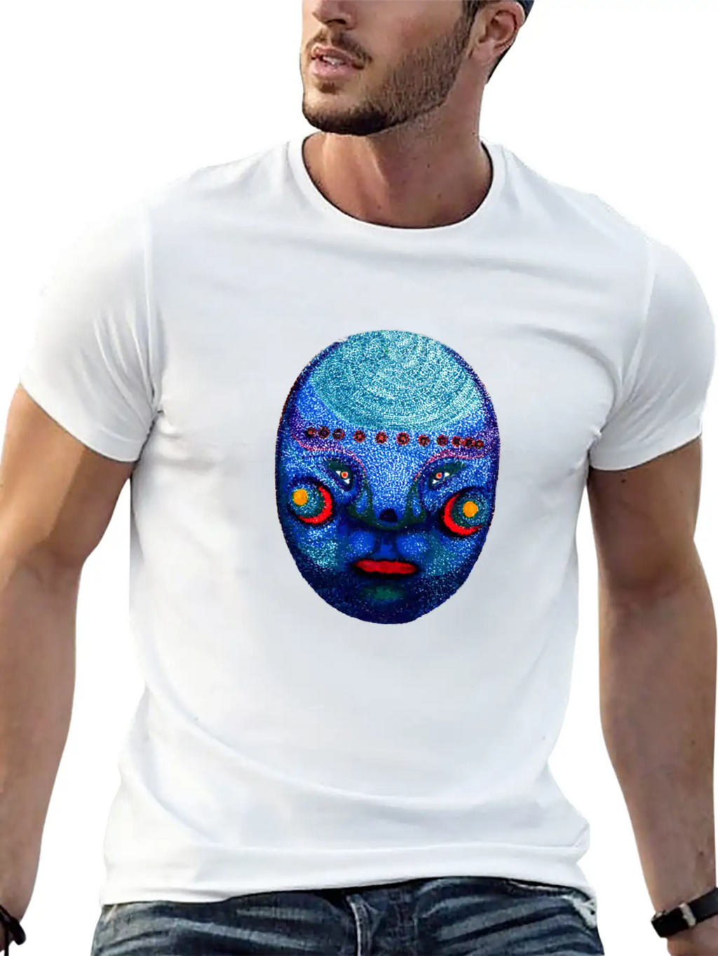 An Alien Head Classic Crew Neck Graphic Tee – Everyday Minimal Look