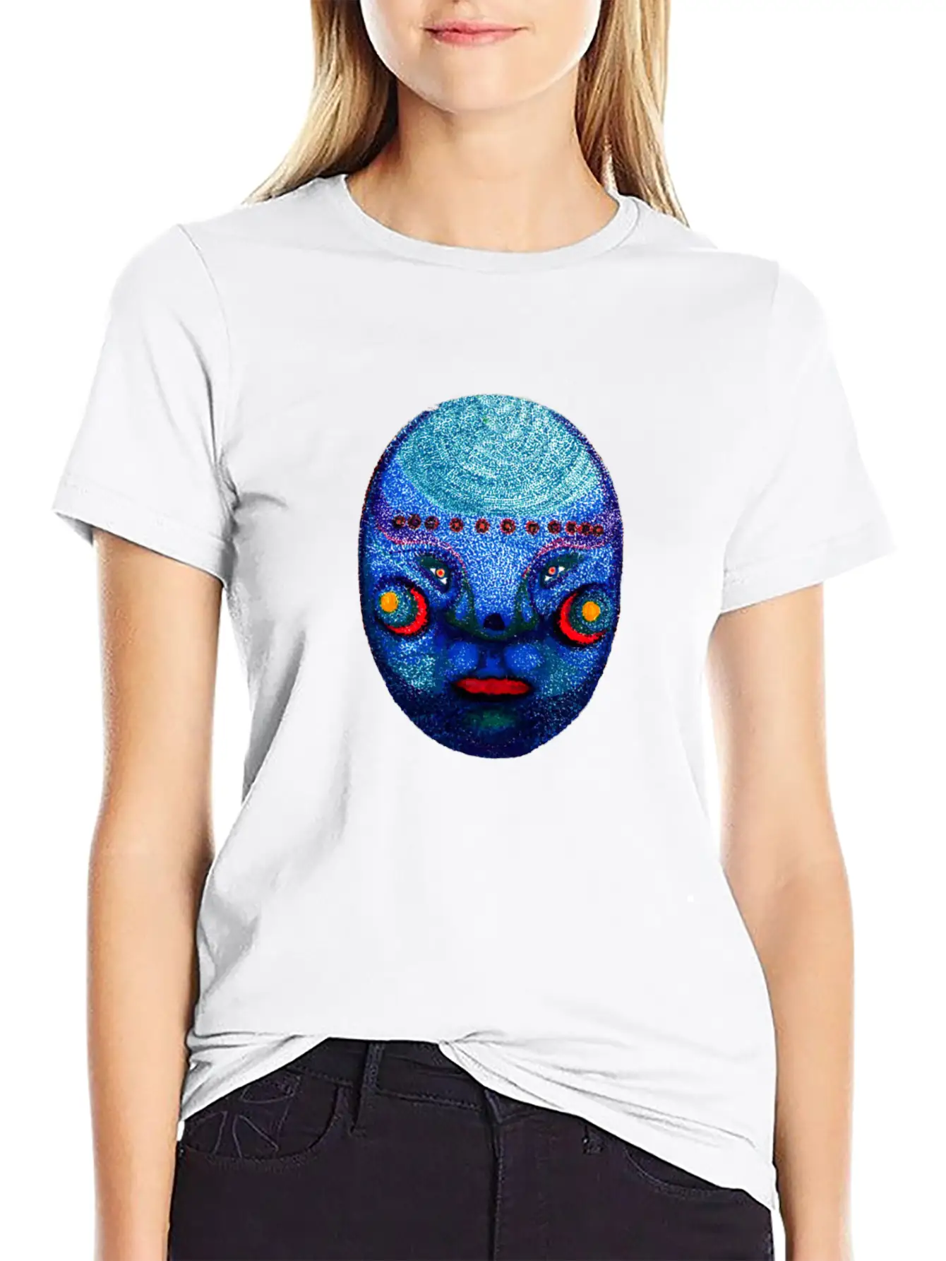 An Alien Head Classic Crew Neck Graphic Tee – Everyday Minimal Look