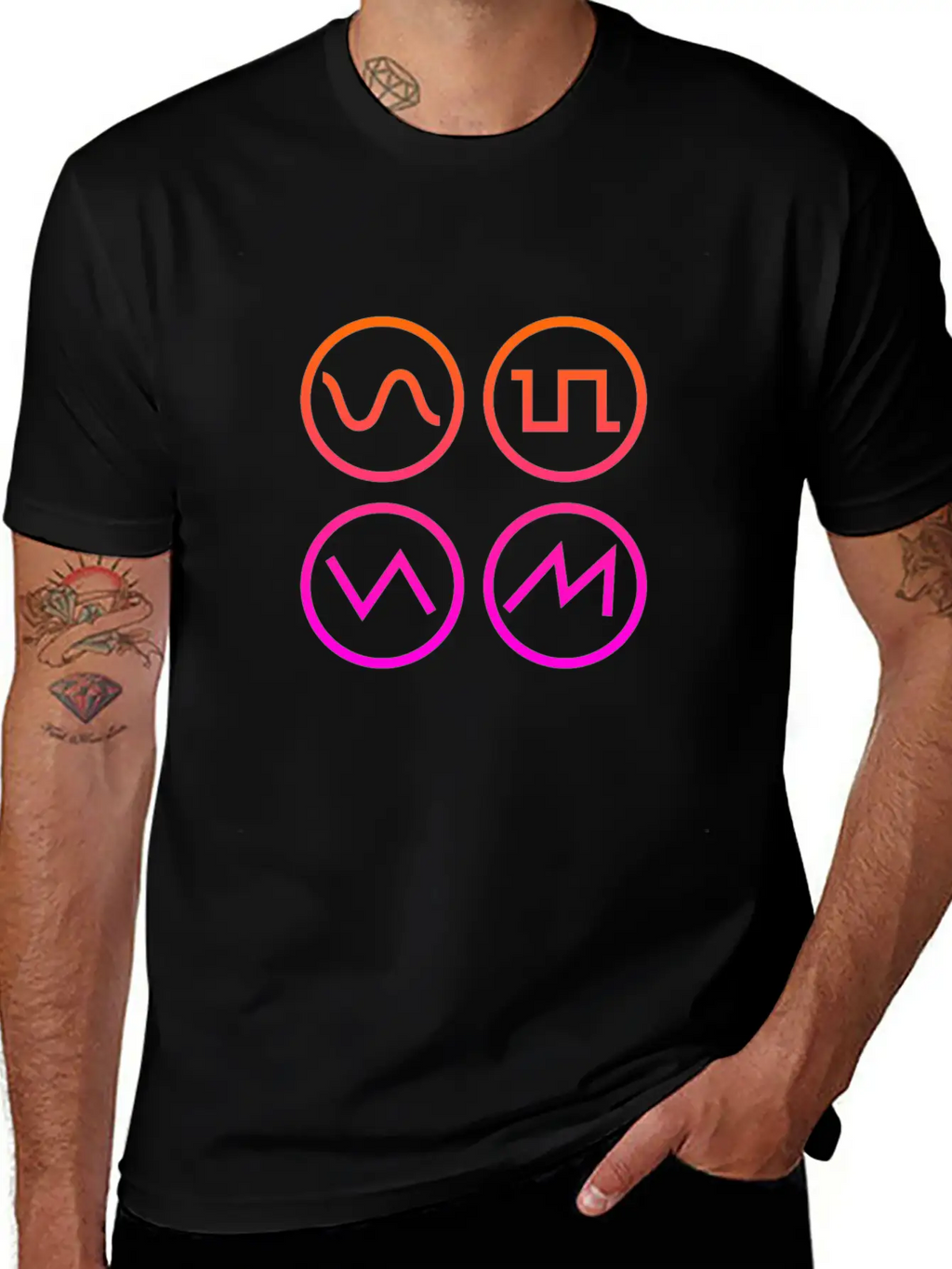 Analog Audiophile Waveform Synthesizer Simple Everyday Graphic Tee – Lightweight Summer Wear