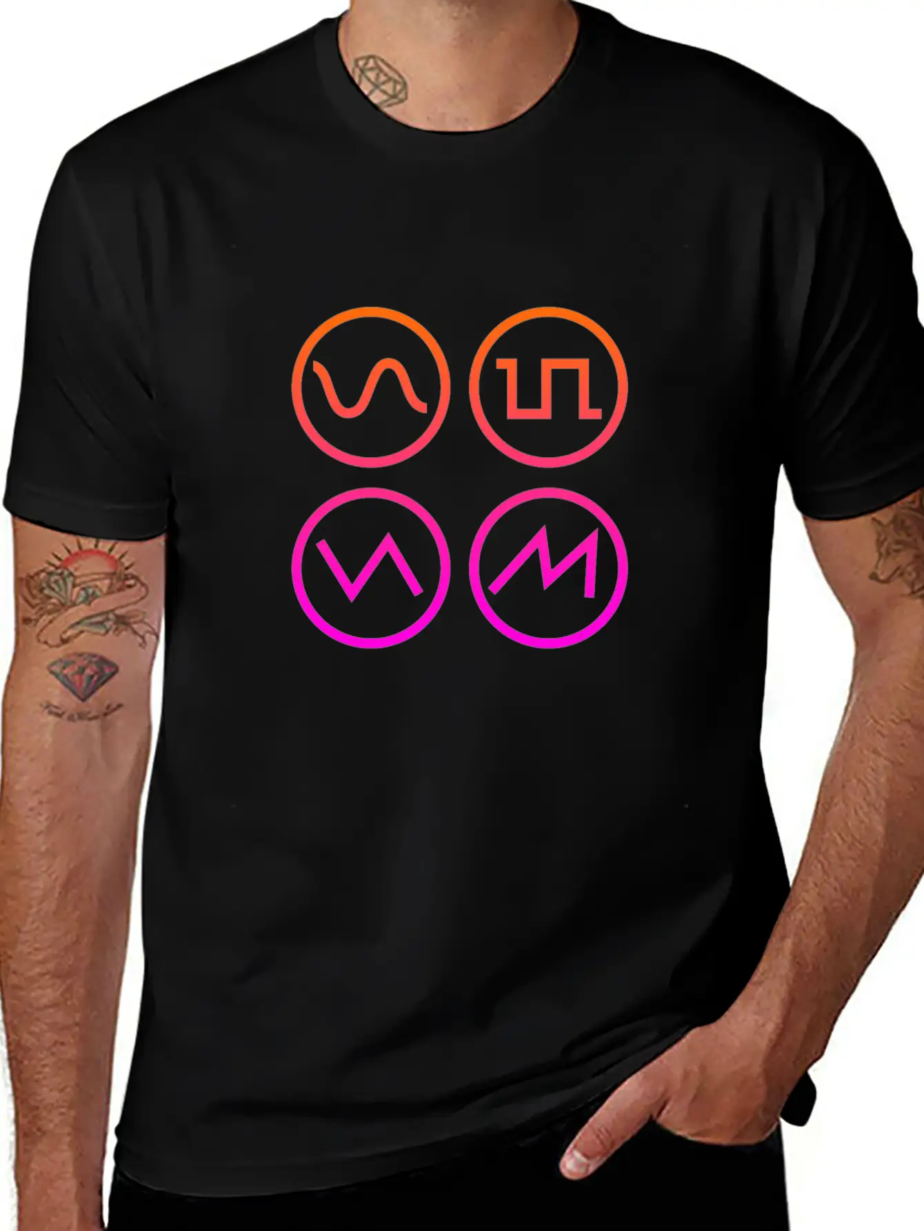 Analog Audiophile Waveform Synthesizer Simple Everyday Graphic Tee – Lightweight Summer Wear