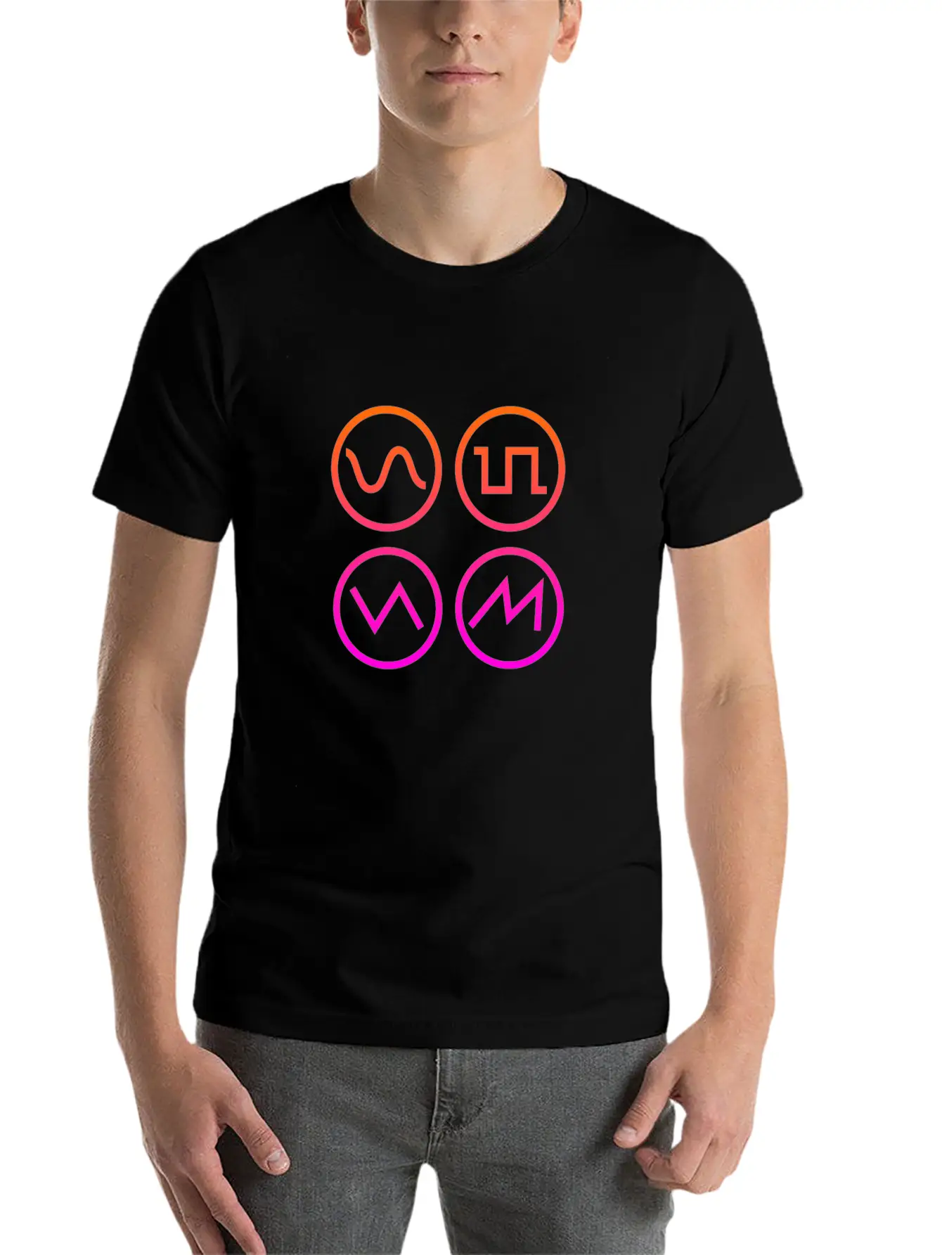 Analog Audiophile Waveform Synthesizer Simple Everyday Graphic Tee – Lightweight Summer Wear