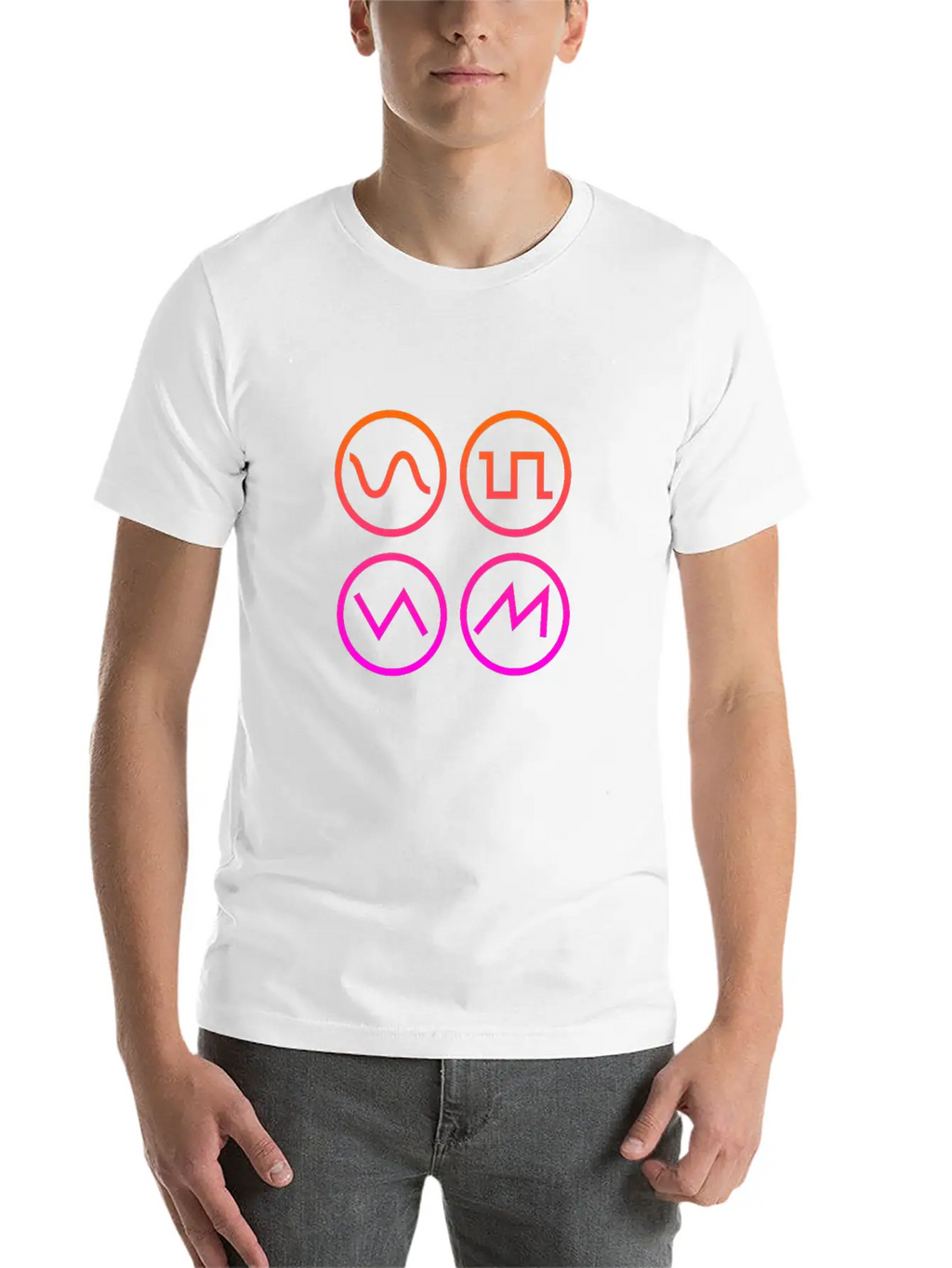 Analog Audiophile Waveform Synthesizer Simple Everyday Graphic Tee – Lightweight Summer Wear