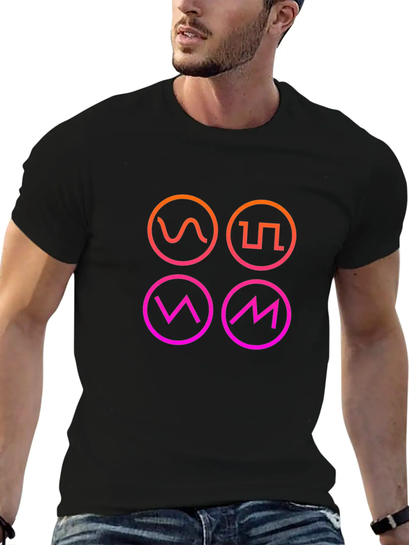 Analog Audiophile Waveform Synthesizer Simple Everyday Graphic Tee – Lightweight Summer Wear