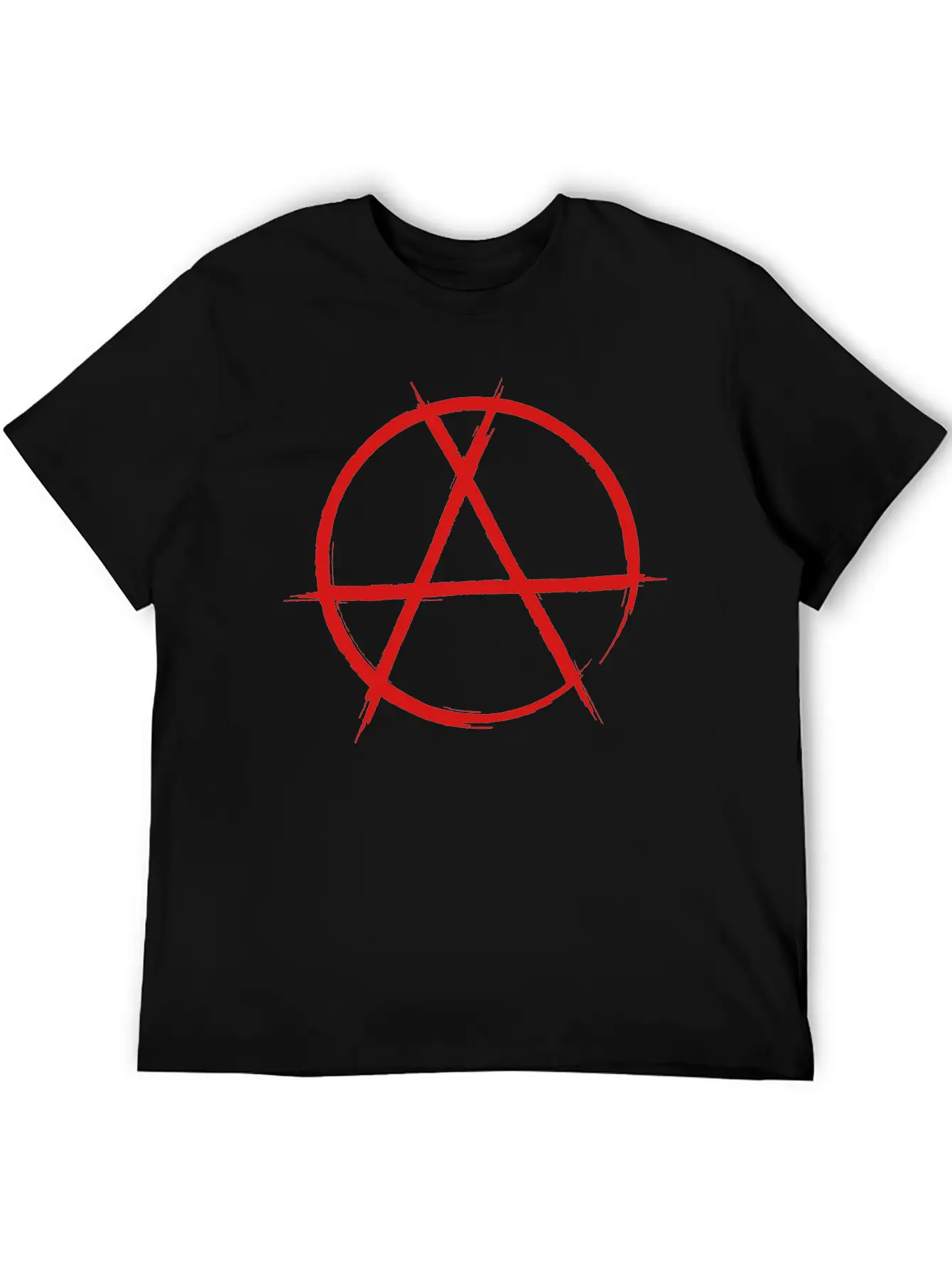 Anarchy Sign Classic Fit Graphic Tee For Daily Comfort – Unisex Cotton Shirt