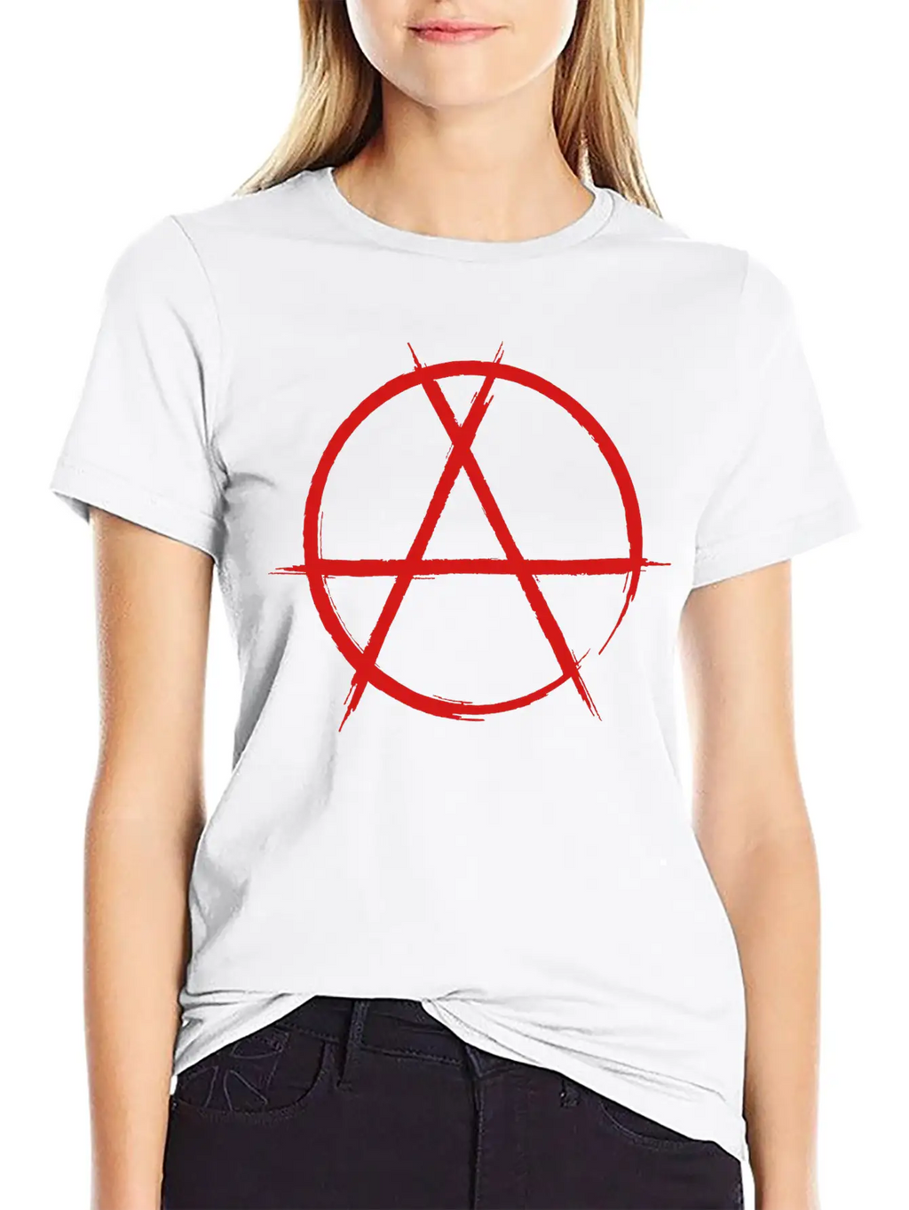 Anarchy Sign Classic Fit Graphic Tee For Daily Comfort – Unisex Cotton Shirt