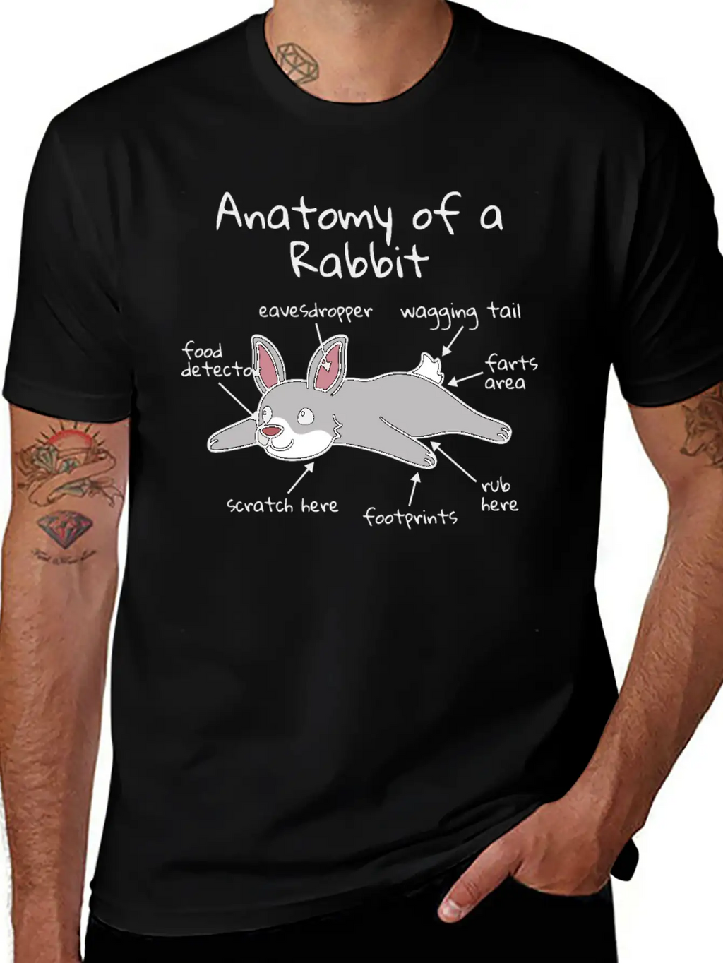 Anatomy Of A Rabbit Timeless Short Sleeve Tee – Comfy And Minimalist Design