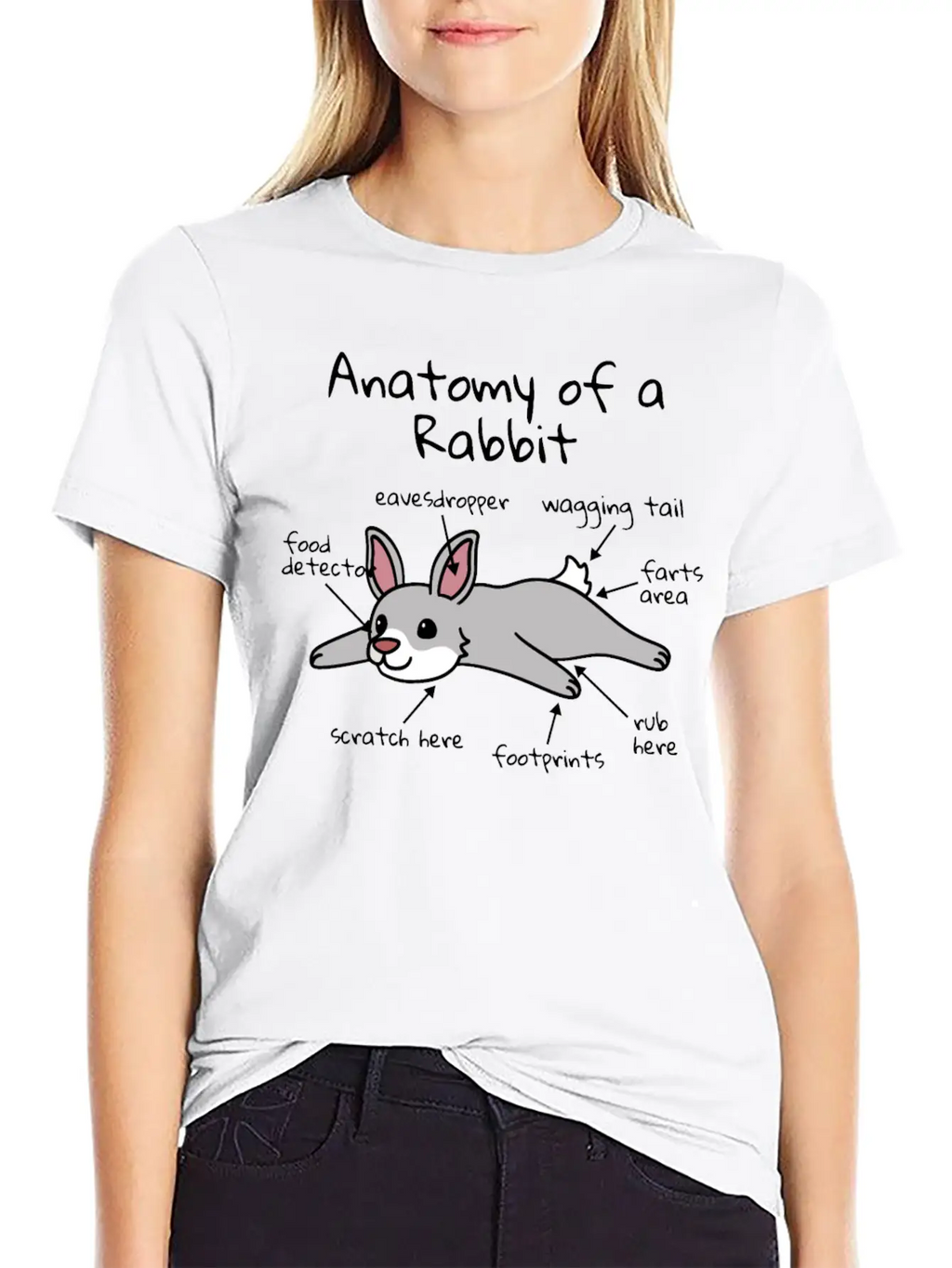 Anatomy Of A Rabbit Timeless Short Sleeve Tee – Comfy And Minimalist Design