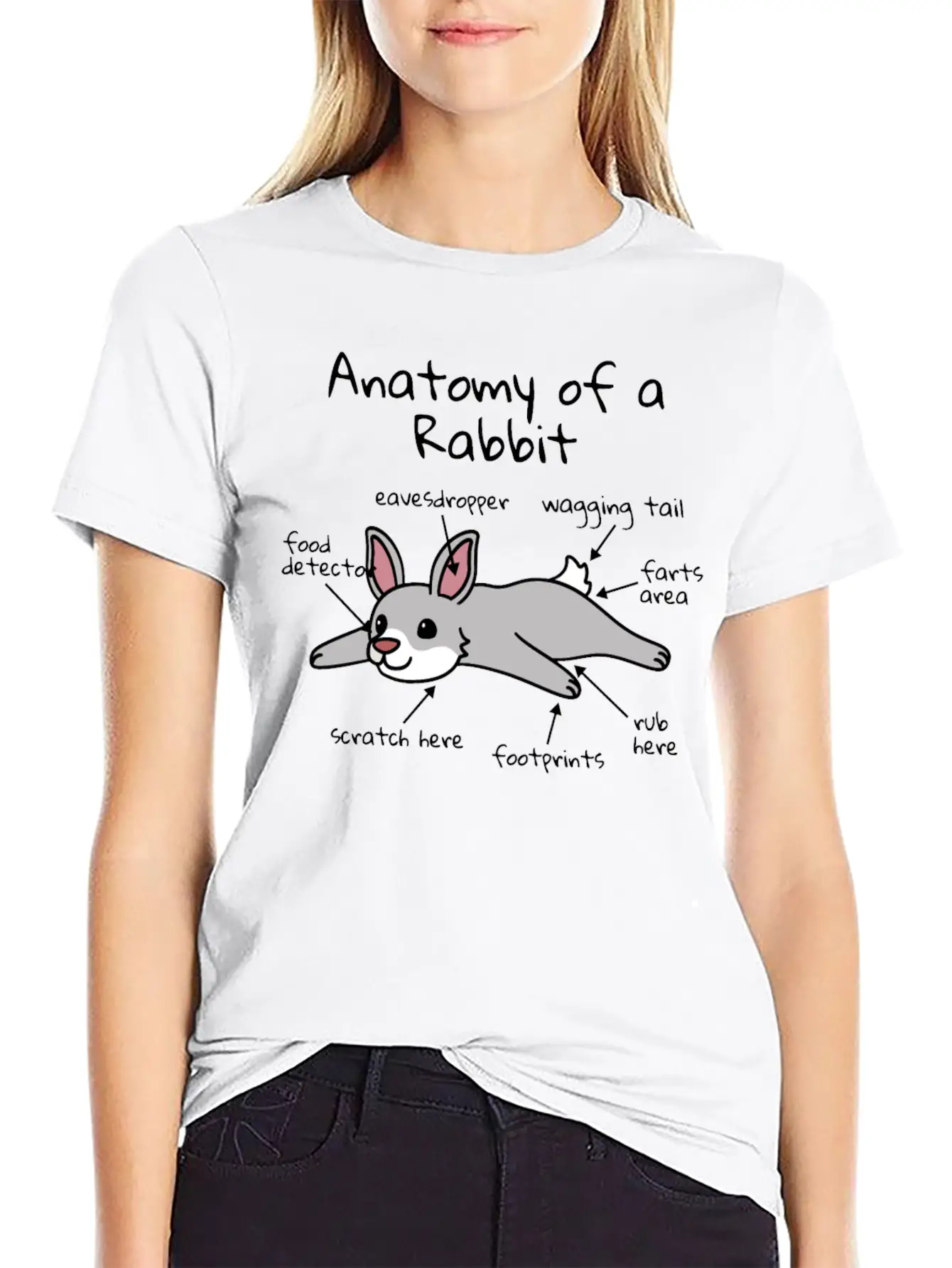 Anatomy Of A Rabbit Timeless Short Sleeve Tee – Comfy And Minimalist Design