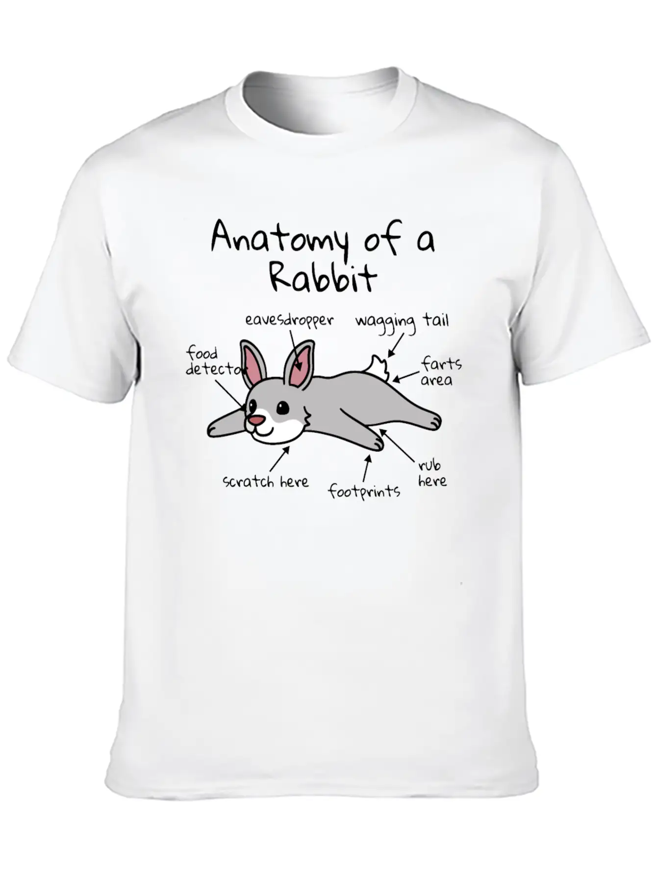 Anatomy Of A Rabbit Timeless Short Sleeve Tee – Comfy And Minimalist Design