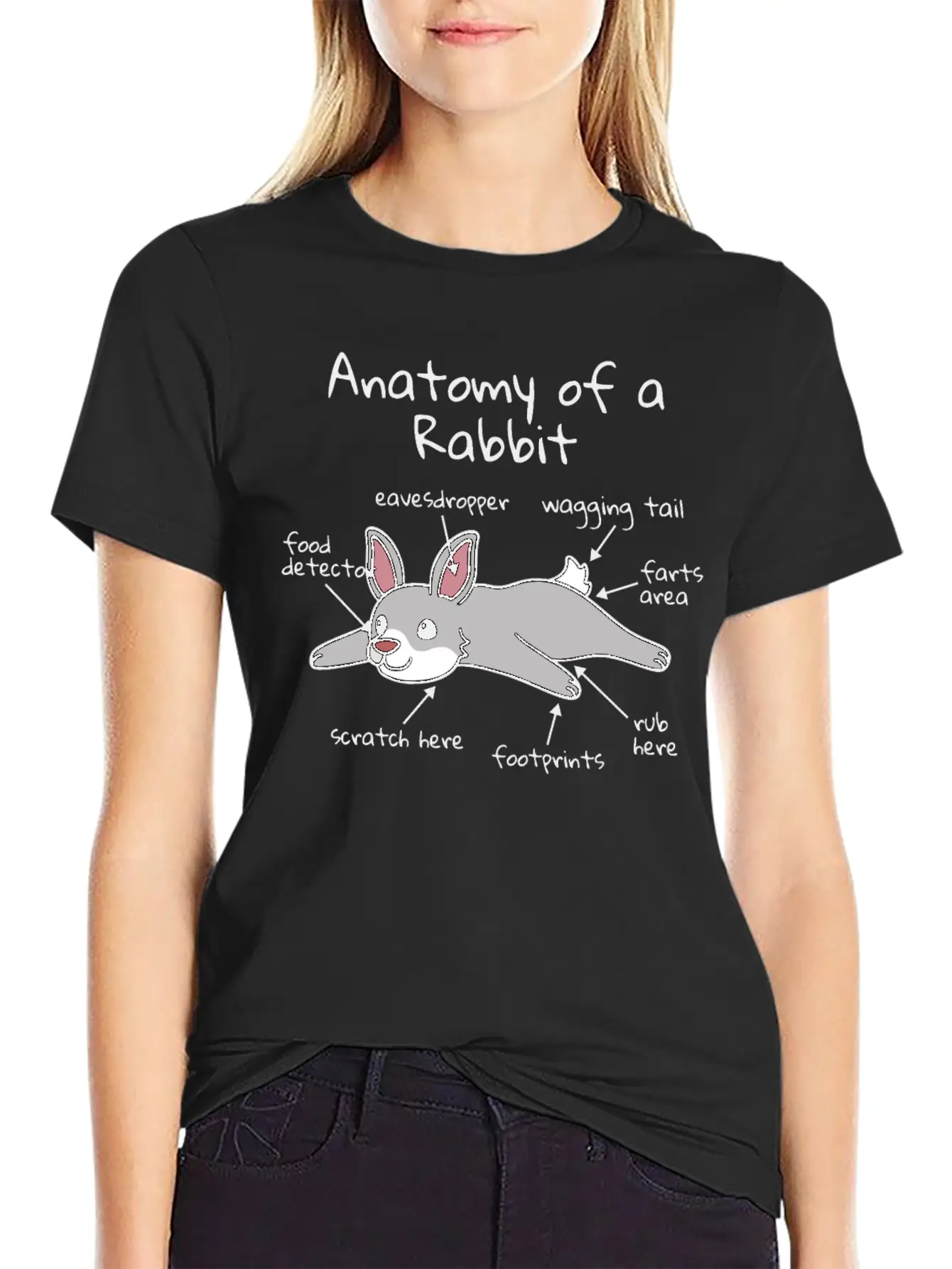 Anatomy Of A Rabbit Timeless Short Sleeve Tee – Comfy And Minimalist Design