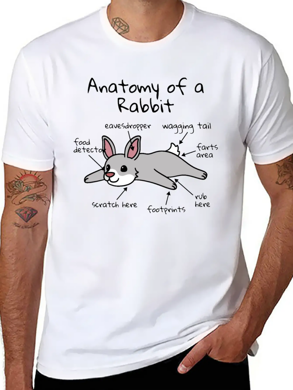Anatomy Of A Rabbit Timeless Short Sleeve Tee – Comfy And Minimalist Design