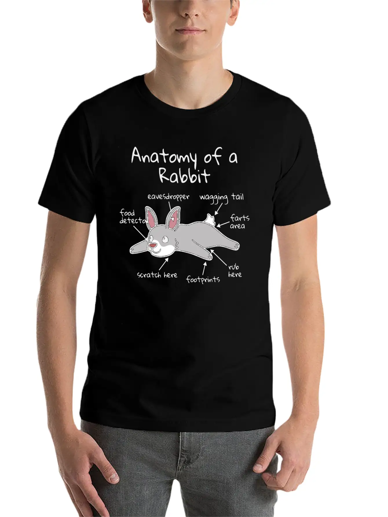 Anatomy Of A Rabbit Timeless Short Sleeve Tee – Comfy And Minimalist Design