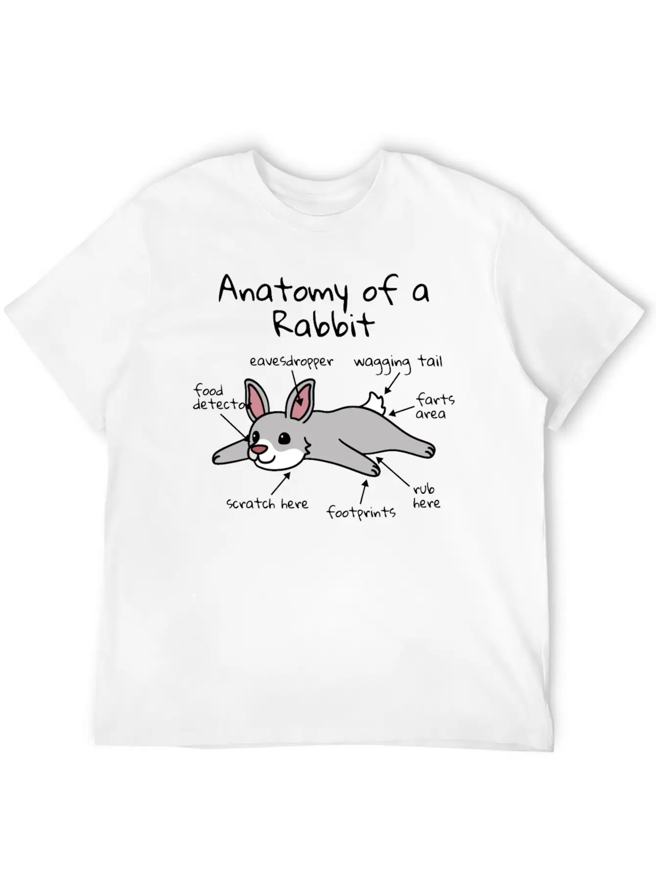Anatomy Of A Rabbit Timeless Short Sleeve Tee – Comfy And Minimalist Design