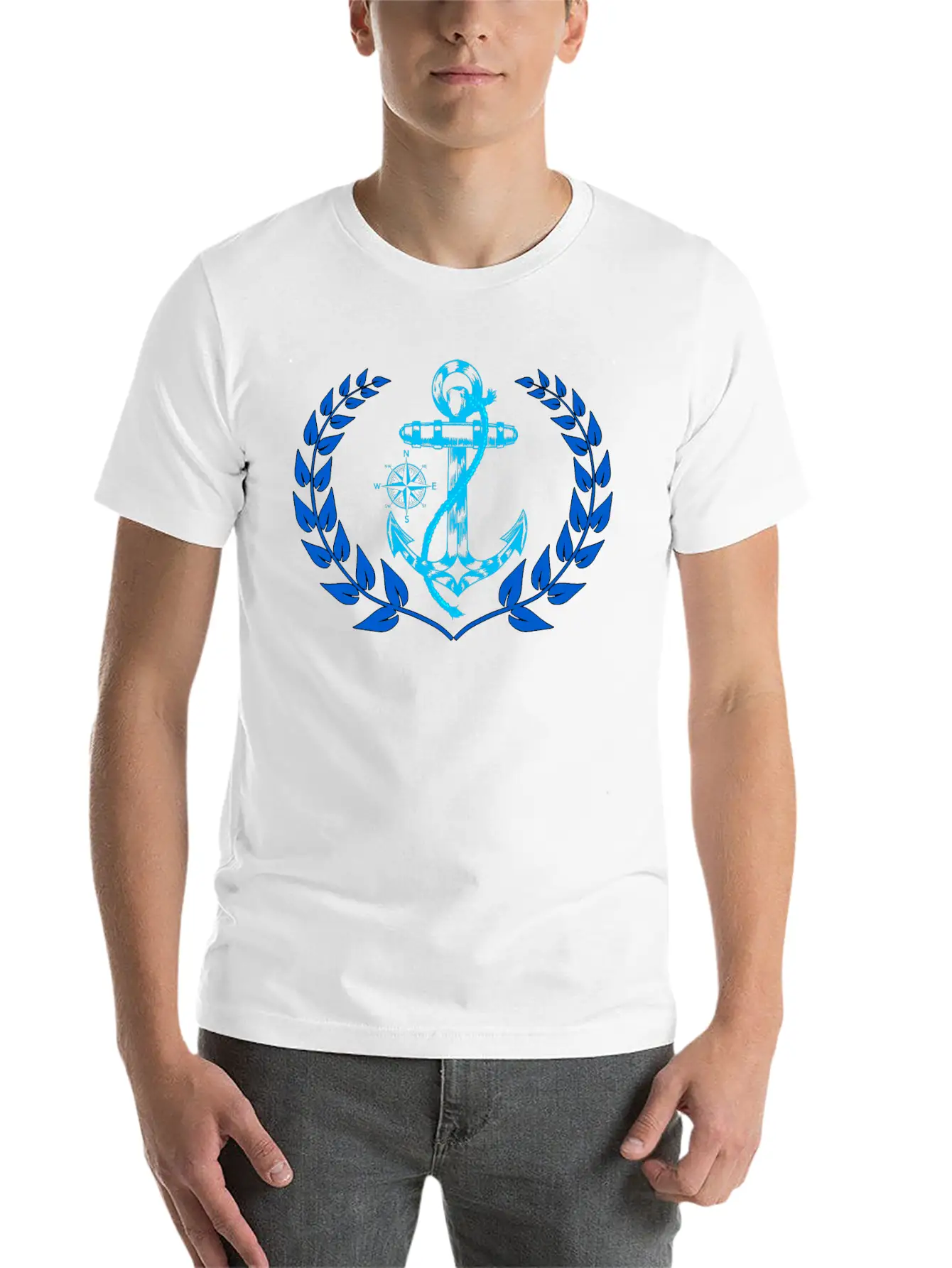 Anchor Maritime Seaman Compass Nautical Breathable Graphic T-Shirt – Perfect For Casual Days