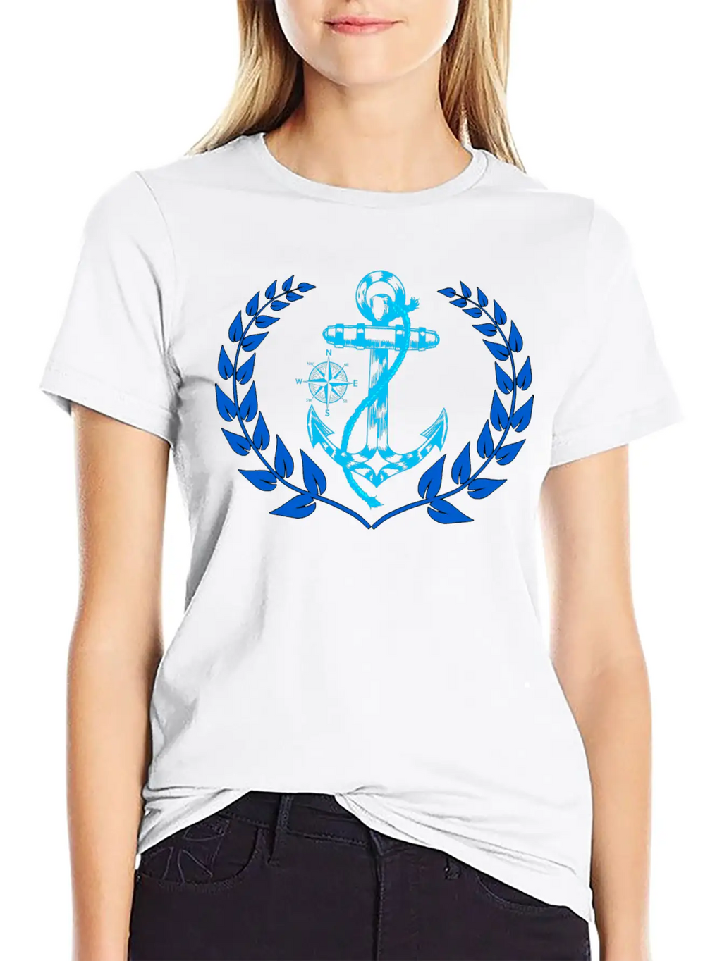 Anchor Maritime Seaman Compass Nautical Breathable Graphic T-Shirt – Perfect For Casual Days