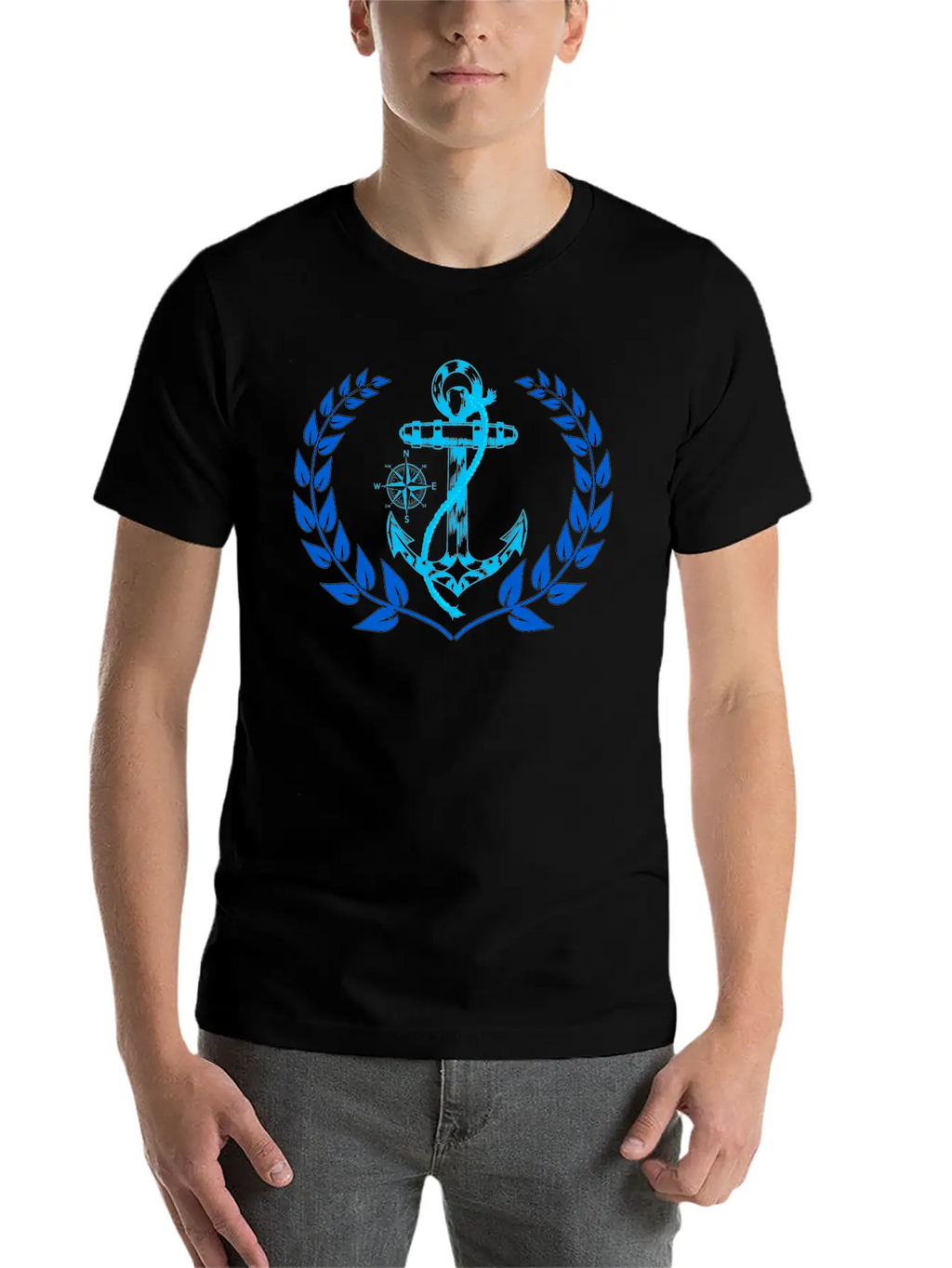 Anchor Maritime Seaman Compass Nautical Breathable Graphic T-Shirt – Perfect For Casual Days