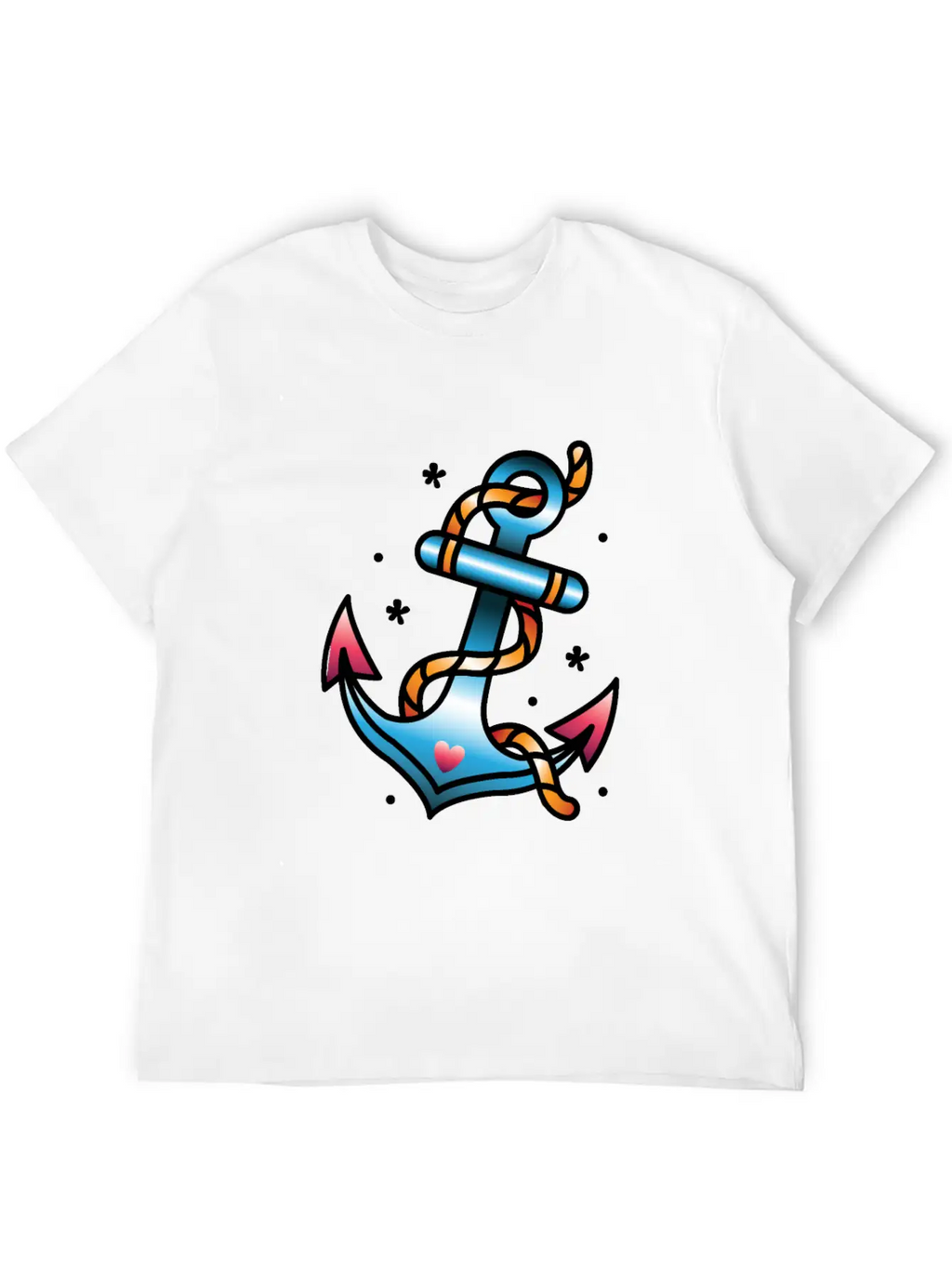 Anchor Tattoo Basic Graphic T-Shirt – Daily Comfort In Soft Cotton