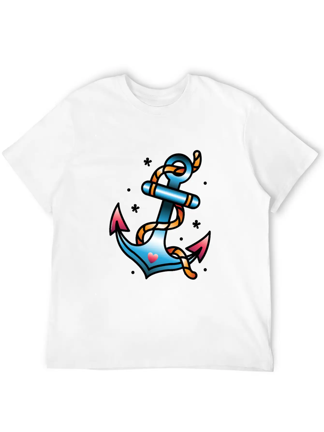 Anchor Tattoo Basic Graphic T-Shirt – Daily Comfort In Soft Cotton