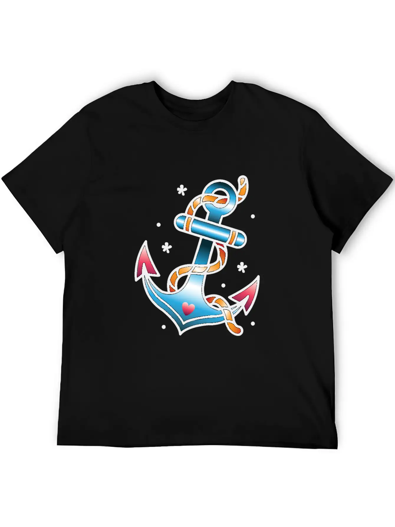 Anchor Tattoo Basic Graphic T-Shirt – Daily Comfort In Soft Cotton