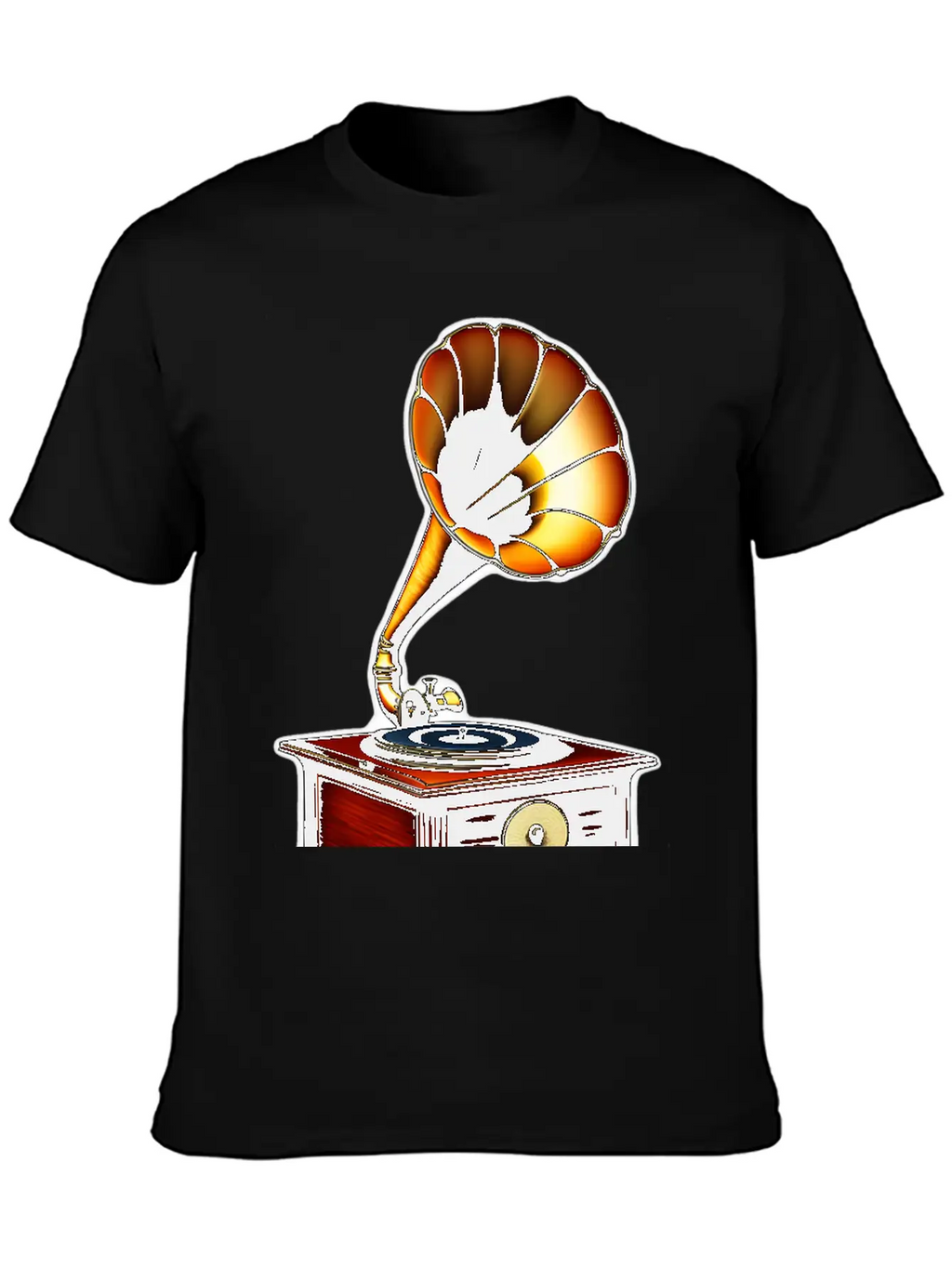 Ancient Gramophone Phenomenal Sound Basic Graphic T-Shirt – Daily Comfort In Soft Cotton