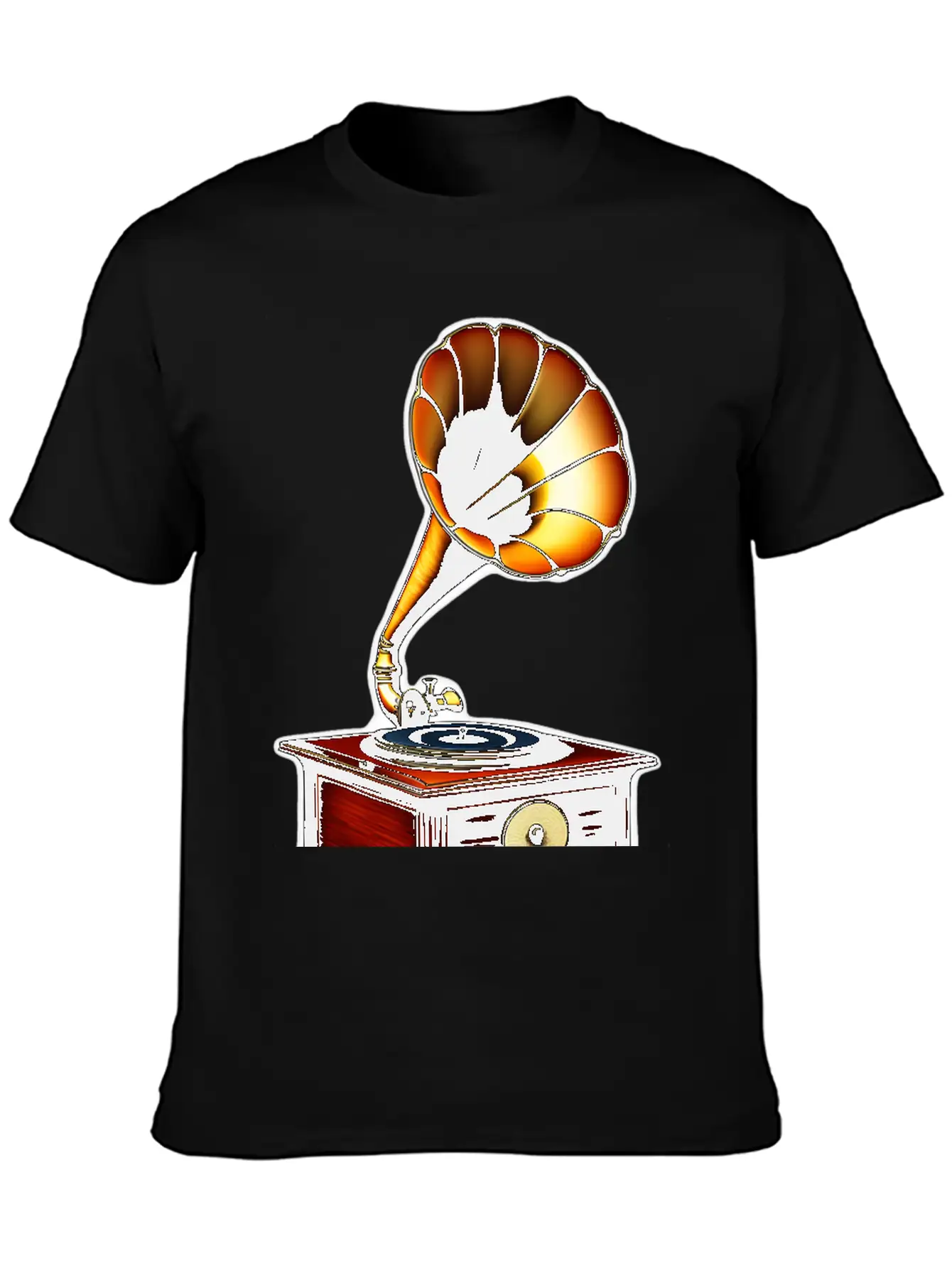 Ancient Gramophone Phenomenal Sound Basic Graphic T-Shirt – Daily Comfort In Soft Cotton