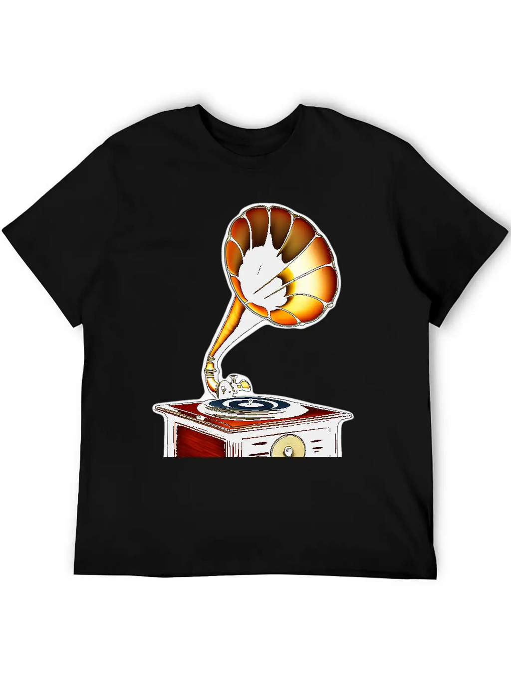 Ancient Gramophone Phenomenal Sound Basic Graphic T-Shirt – Daily Comfort In Soft Cotton