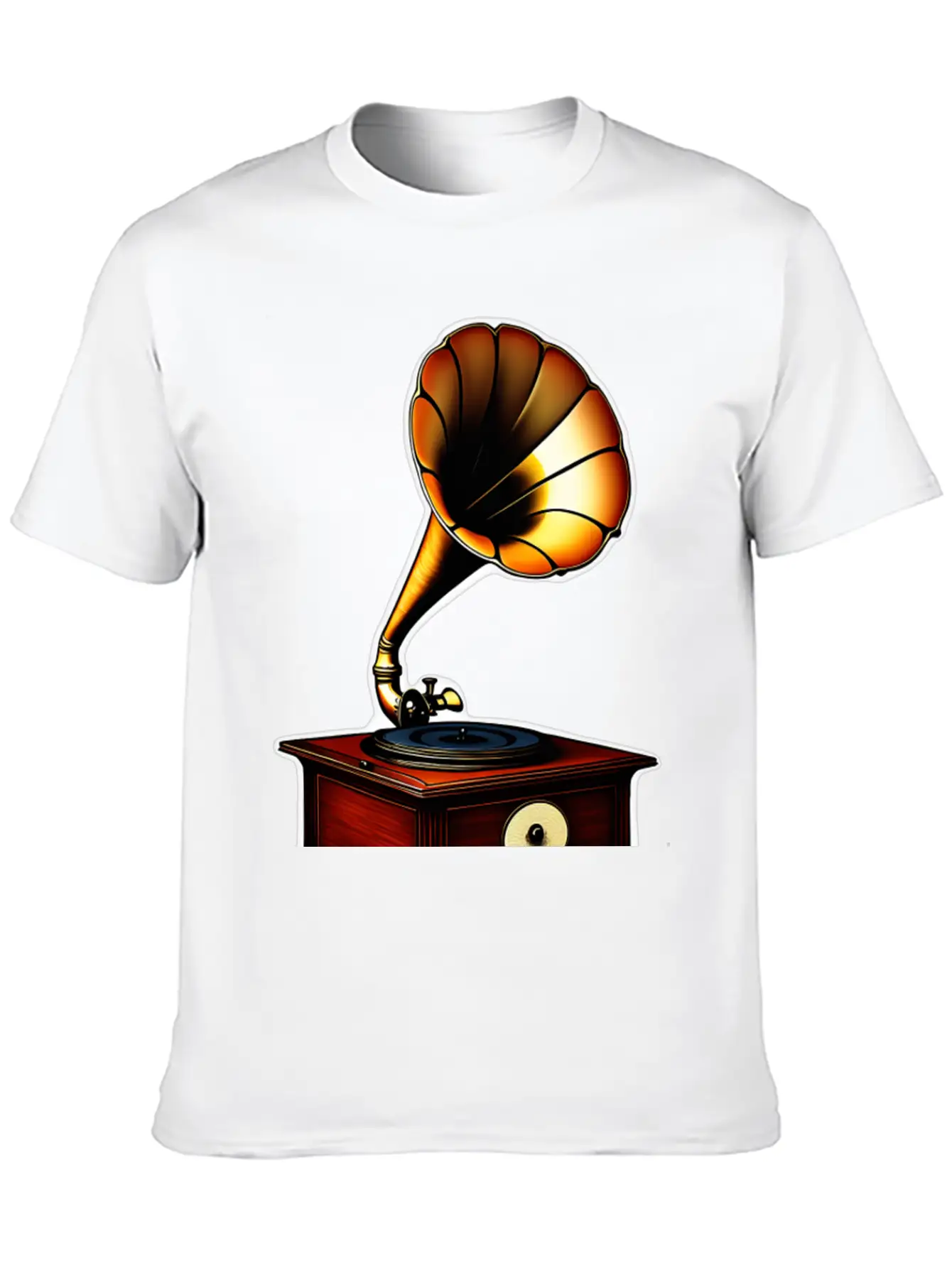 Ancient Gramophone Phenomenal Sound Basic Graphic T-Shirt – Daily Comfort In Soft Cotton