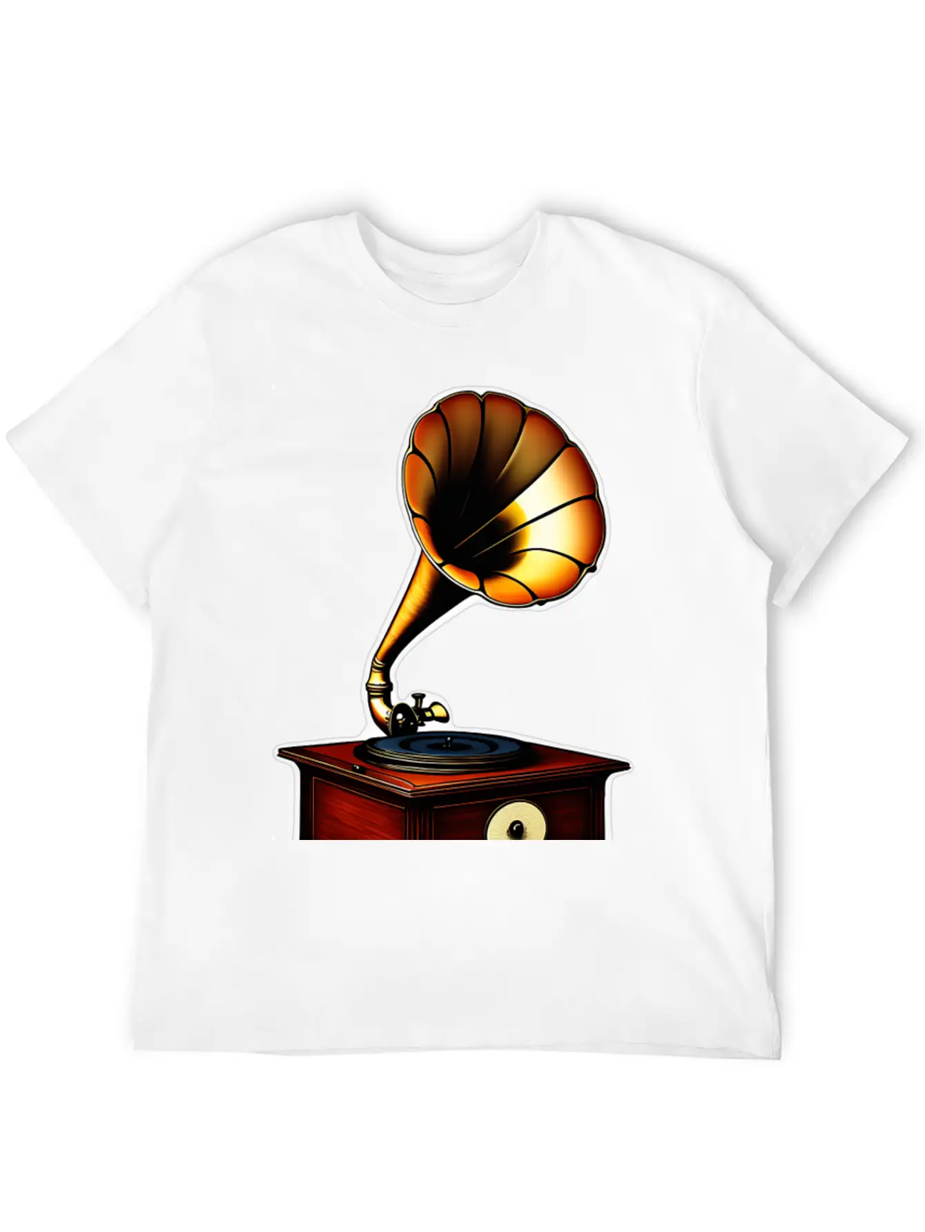 Ancient Gramophone Phenomenal Sound Basic Graphic T-Shirt – Daily Comfort In Soft Cotton