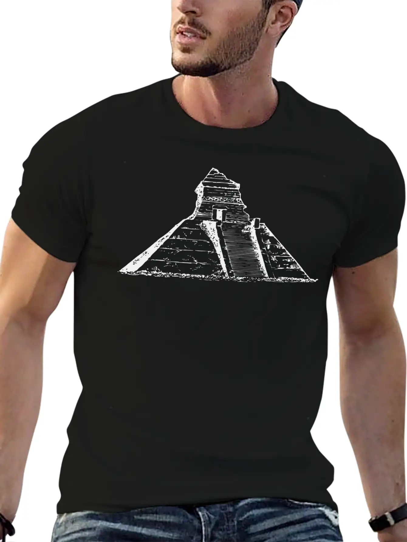 Ancient Mexican Pyramid Relaxed Everyday Tee – Lightweight And Durable Cotton