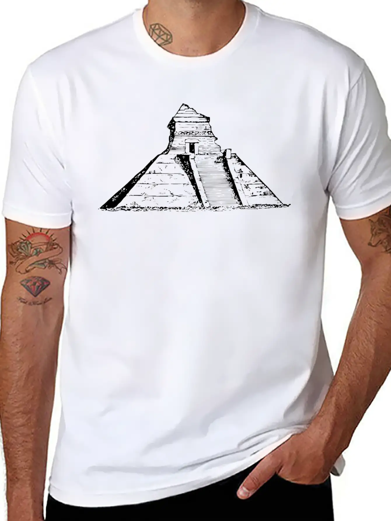Ancient Mexican Pyramid Relaxed Everyday Tee – Lightweight And Durable Cotton