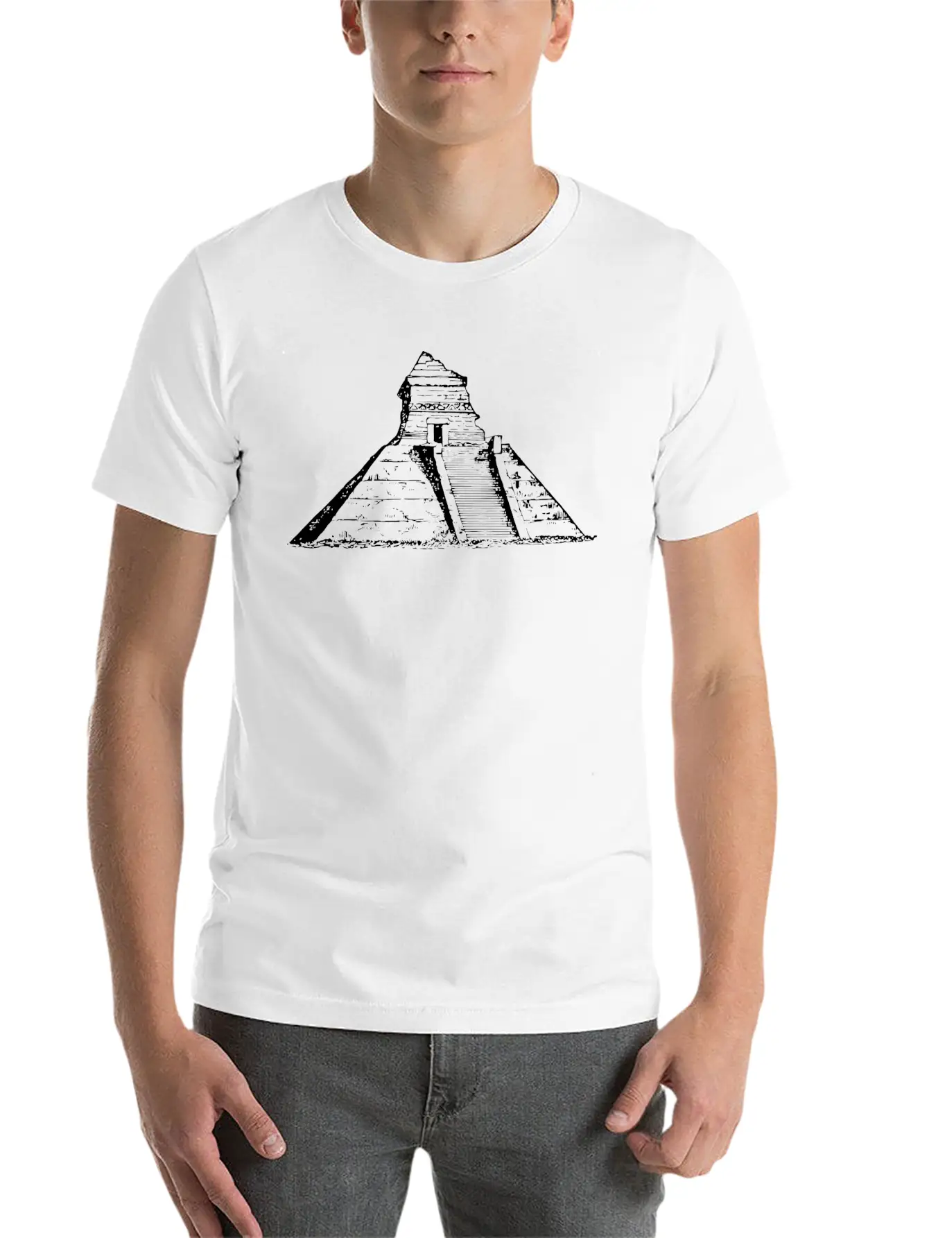 Ancient Mexican Pyramid Relaxed Everyday Tee – Lightweight And Durable Cotton