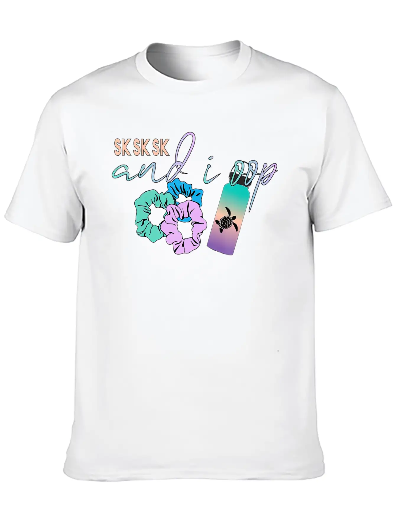 And I Oop Save The Turtles Flask Scrunchie T Classic Crew Neck Graphic Tee – Everyday Minimal Look